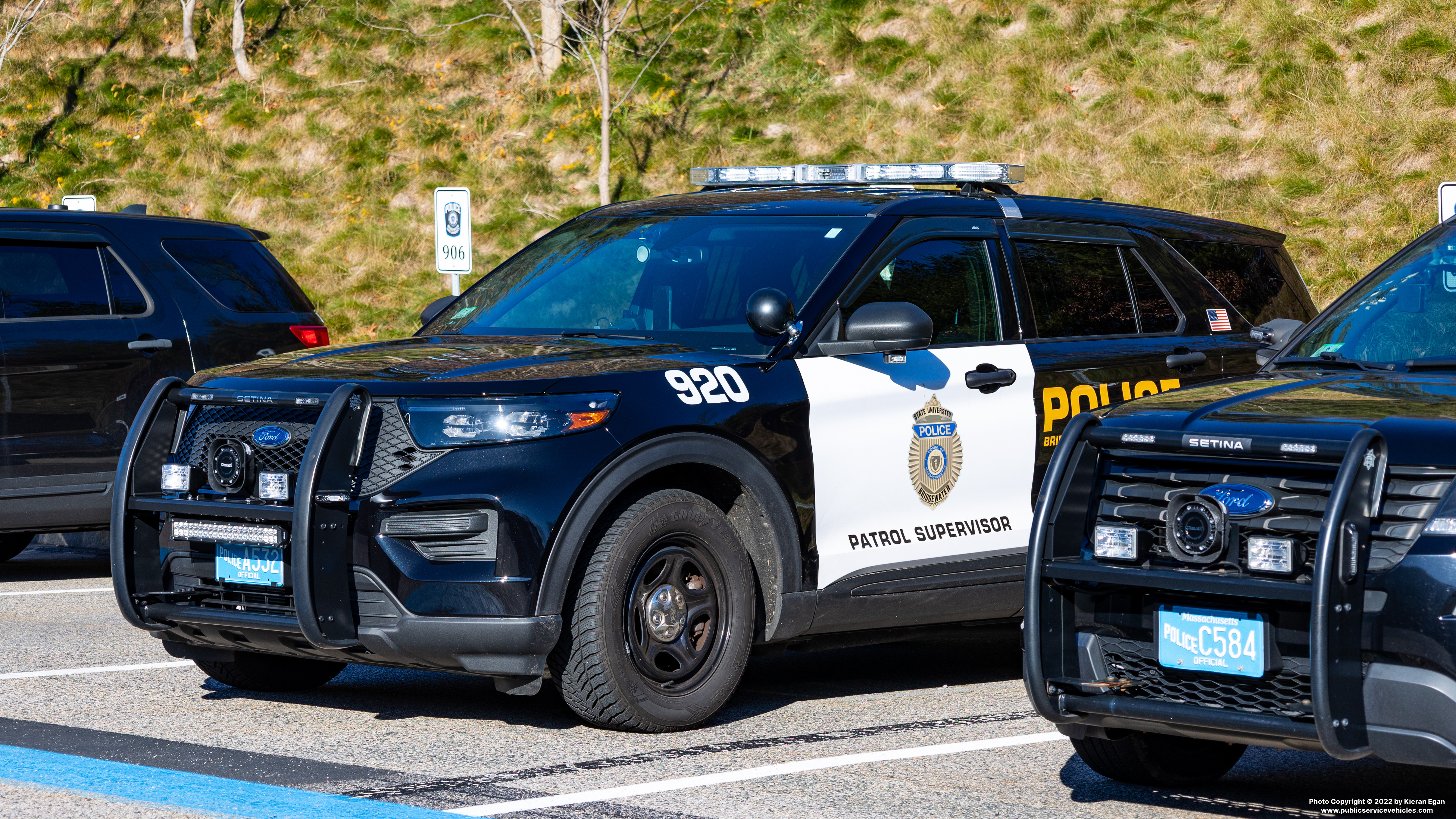 A photo  of Bridgewater State University Police
            Cruiser 920, a 2021 Ford Police Interceptor Utility             taken by Kieran Egan