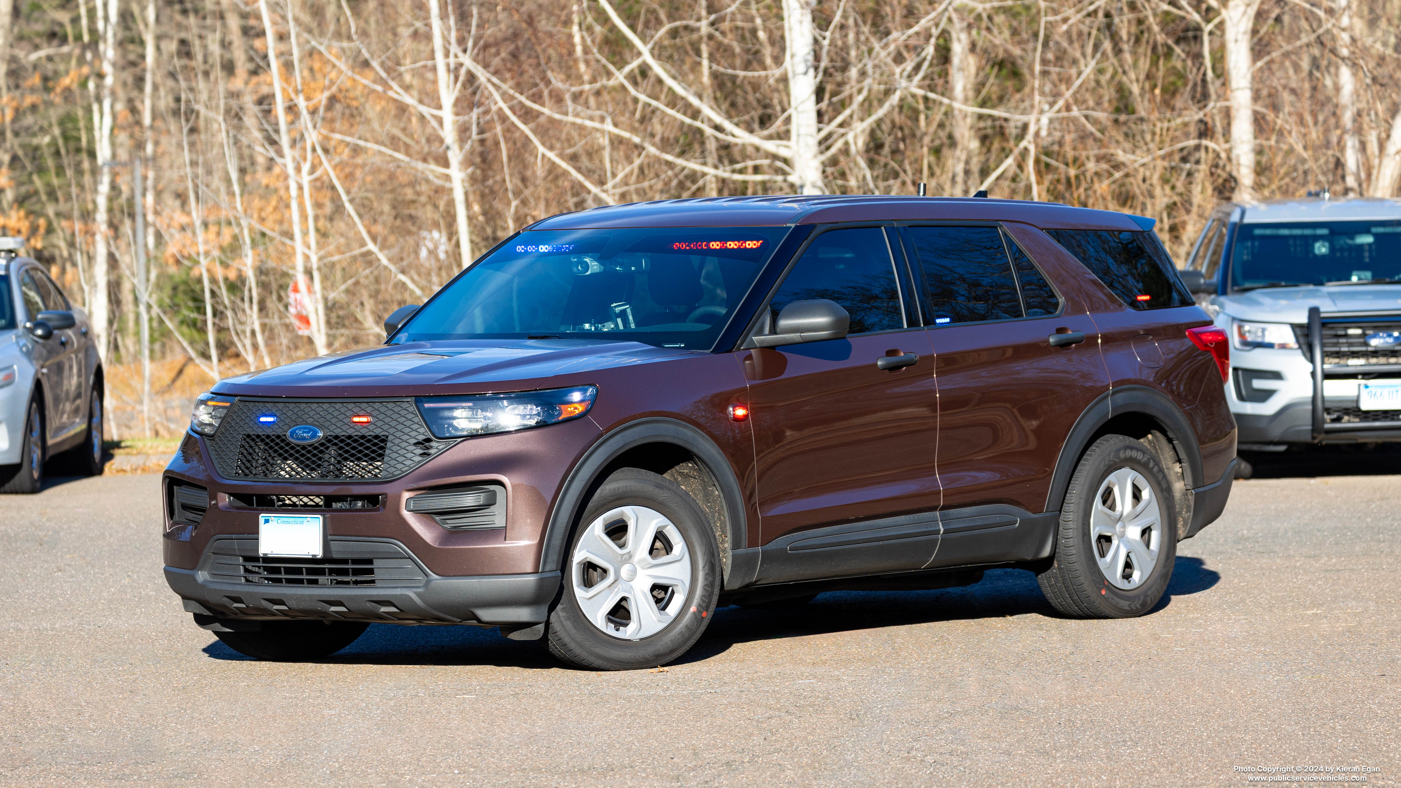 A photo  of Connecticut State Police
            Patrol Unit, a 2020 Ford Police Interceptor Utility             taken by Kieran Egan