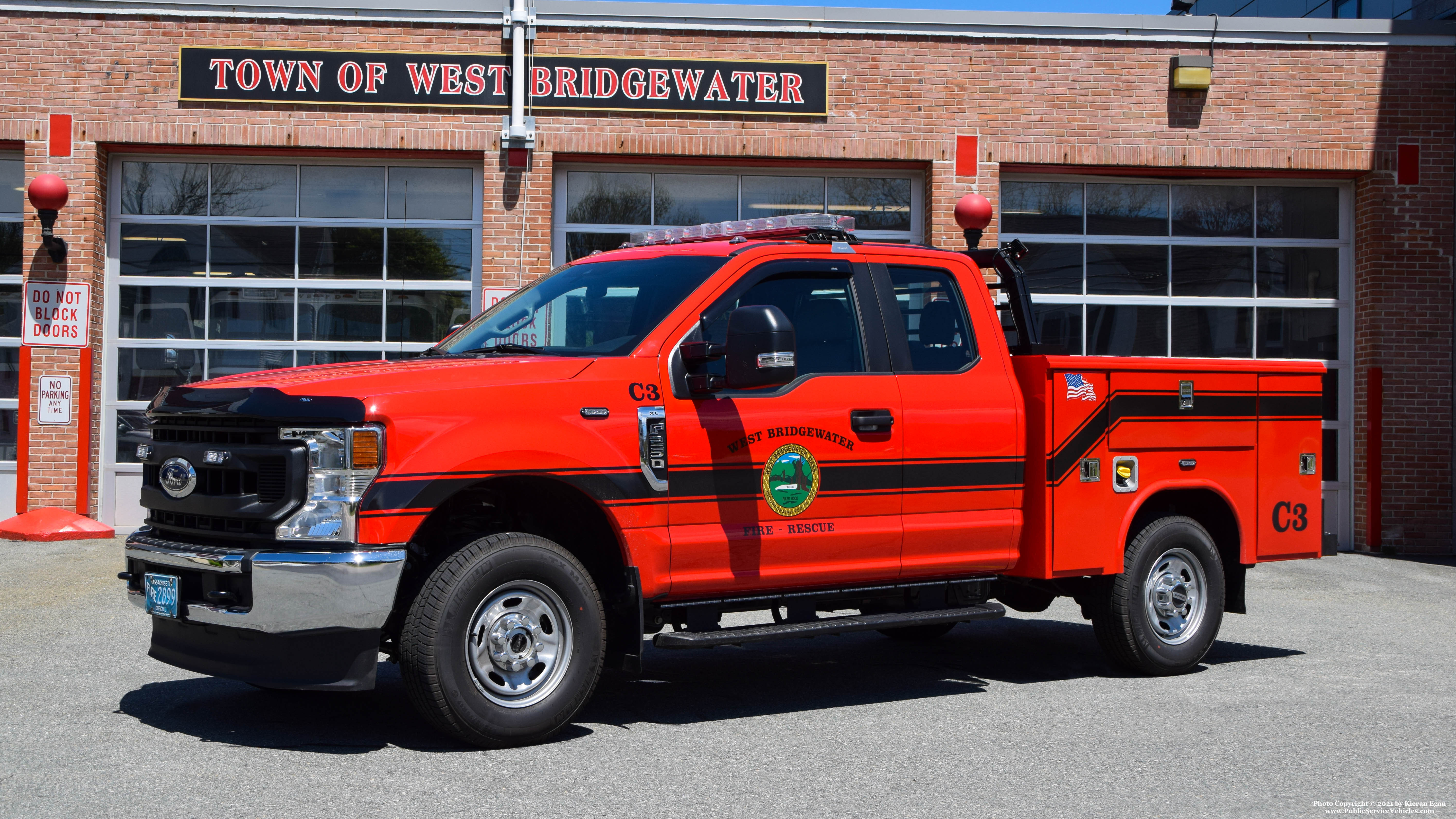 A photo  of West Bridgewater Fire
            Car 3, a 2020 Ford F-250 XL Super Cab             taken by Kieran Egan