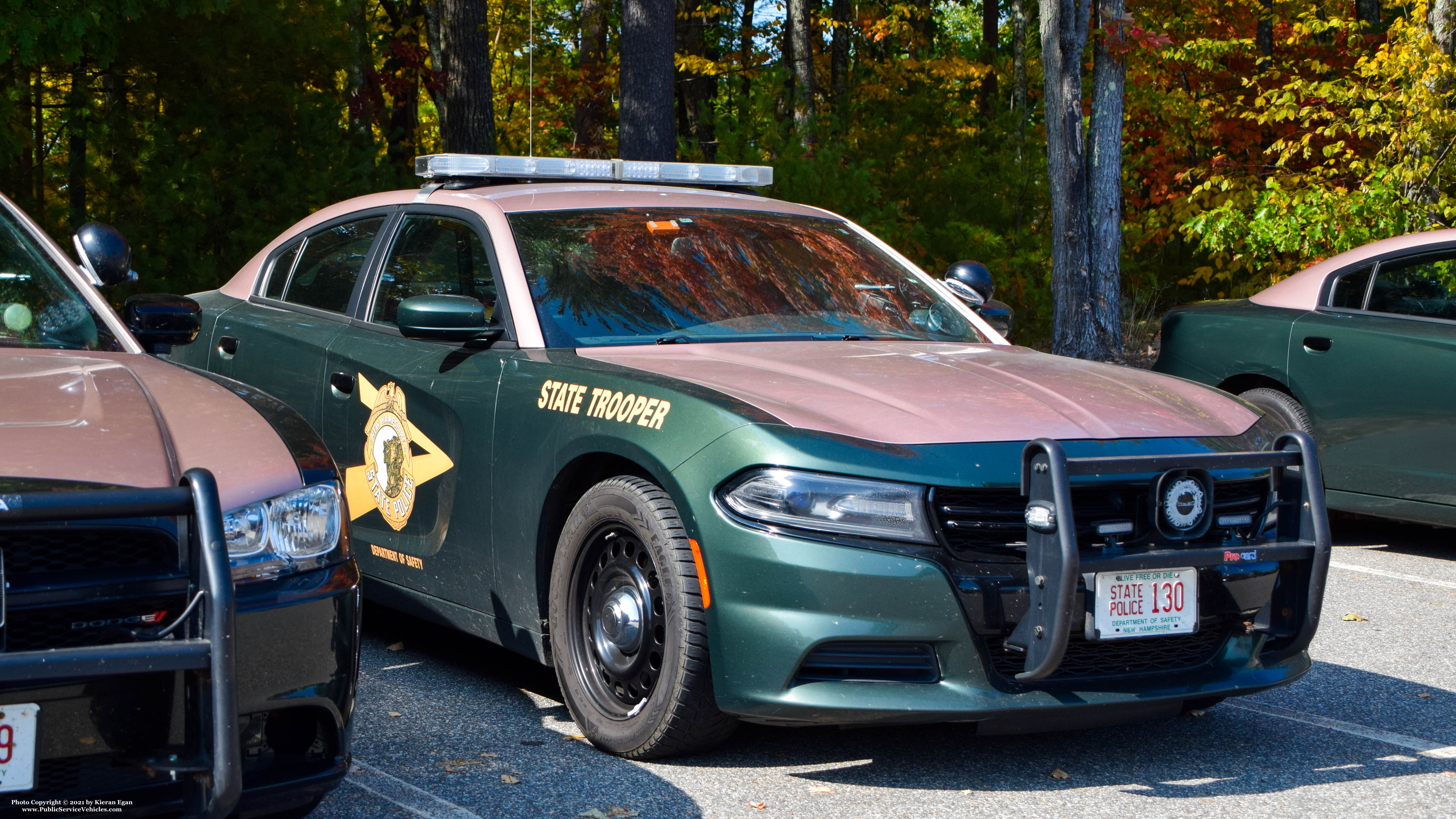 A photo  of New Hampshire State Police
            Cruiser 130, a 2015-2019 Dodge Charger             taken by Kieran Egan