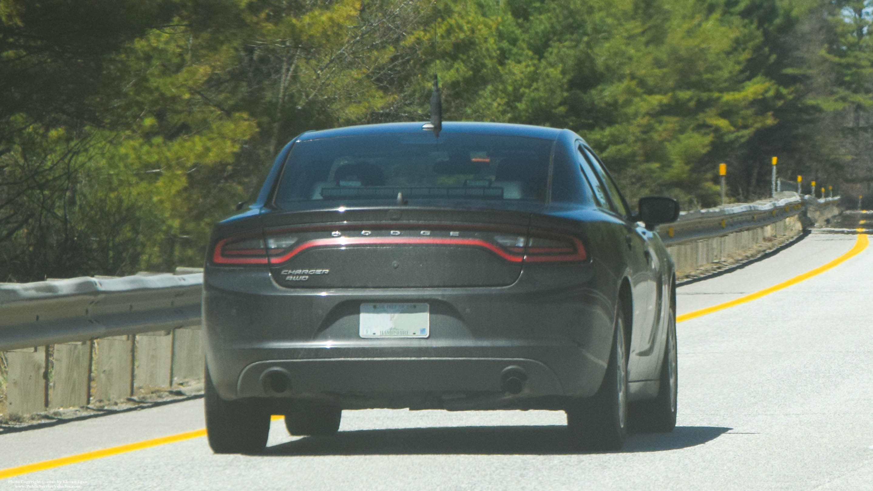 A photo  of New Hampshire State Police
            Unmarked Unit, a 2015-2019 Dodge Charger             taken by Kieran Egan