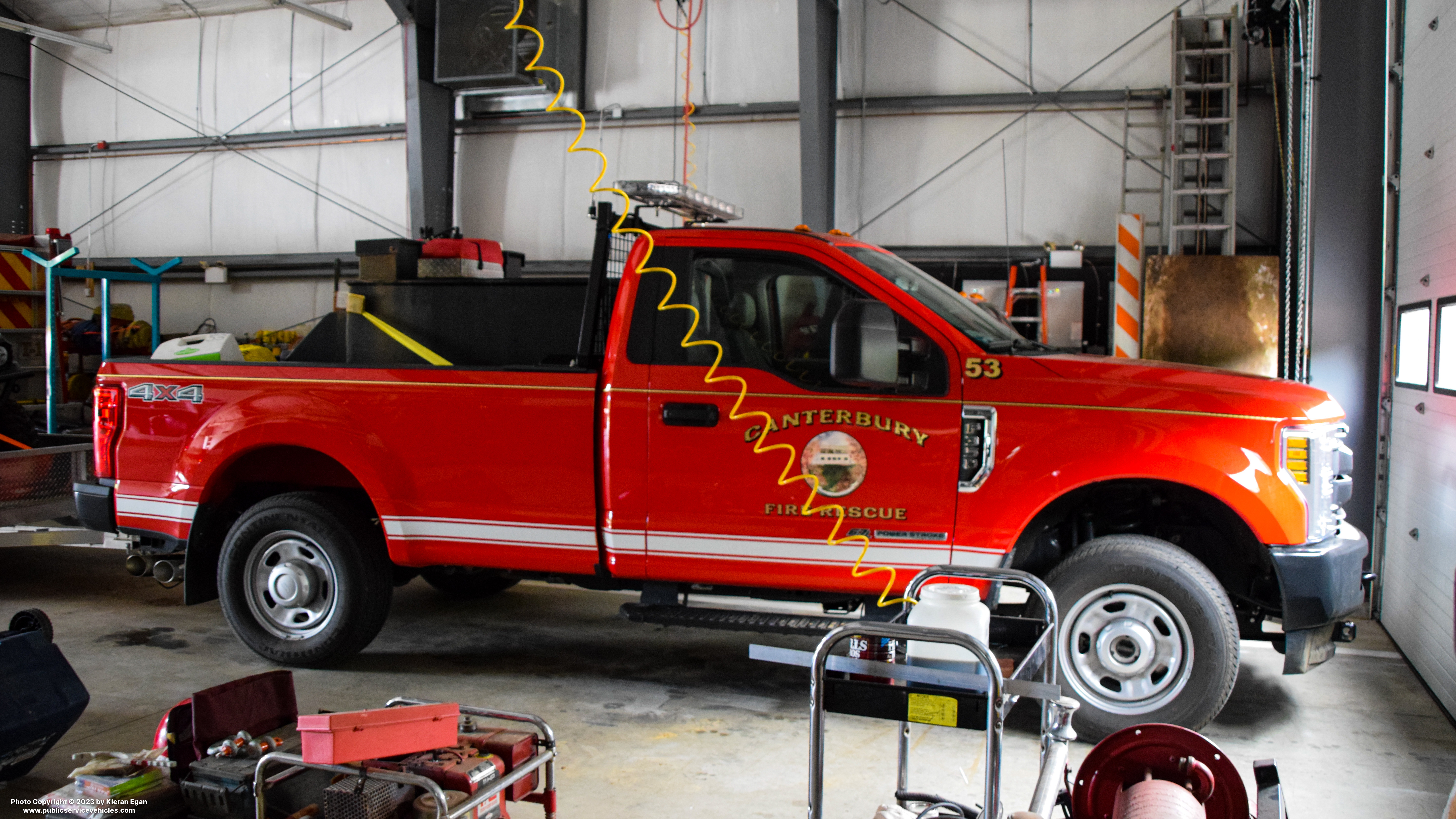 A photo  of Canterbury Fire
            53 Forestry 1, a 2019 Ford F-350             taken by Kieran Egan