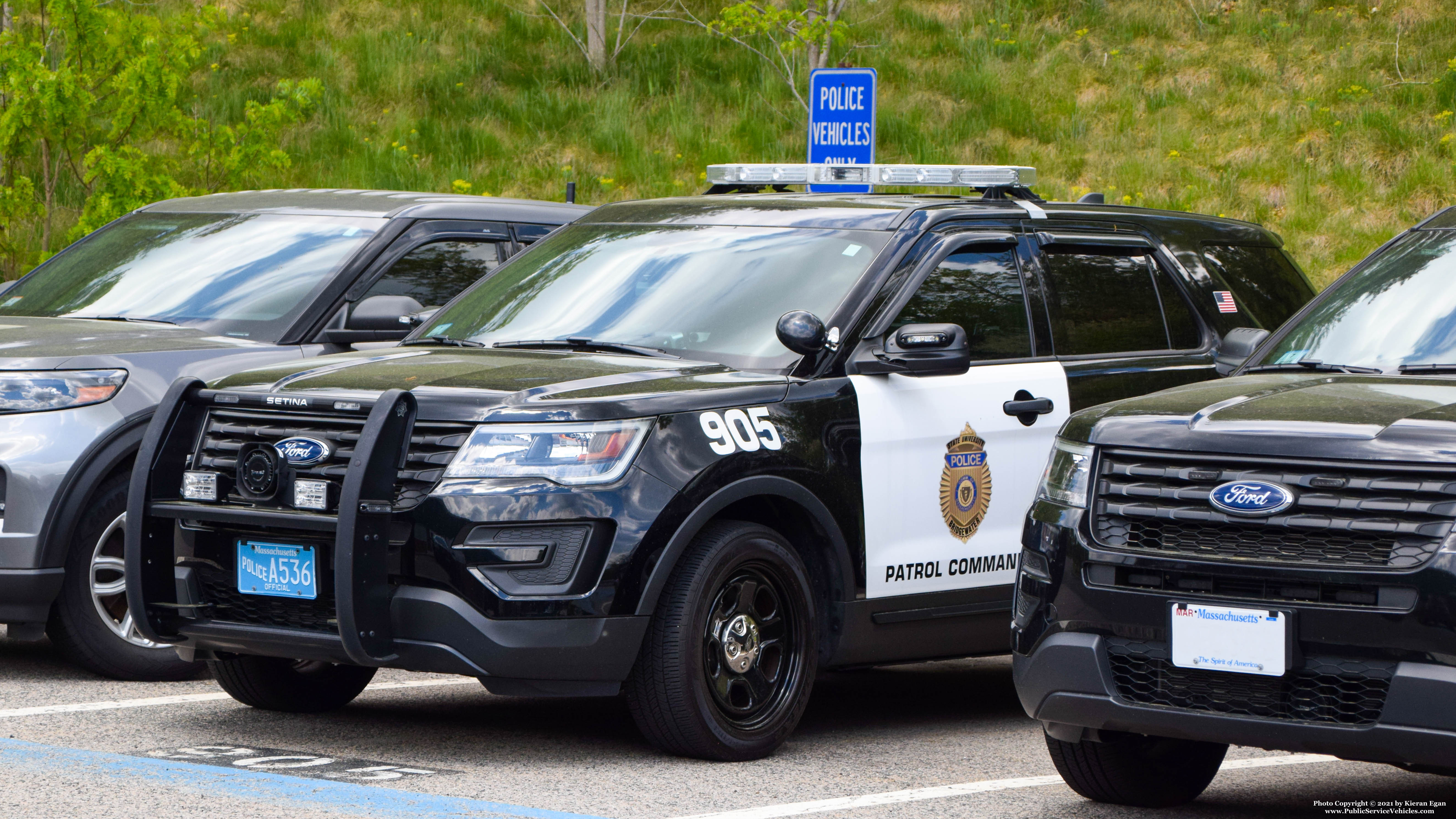 A photo  of Bridgewater State University Police
            Cruiser 905, a 2018 Ford Police Interceptor Utility             taken by Kieran Egan