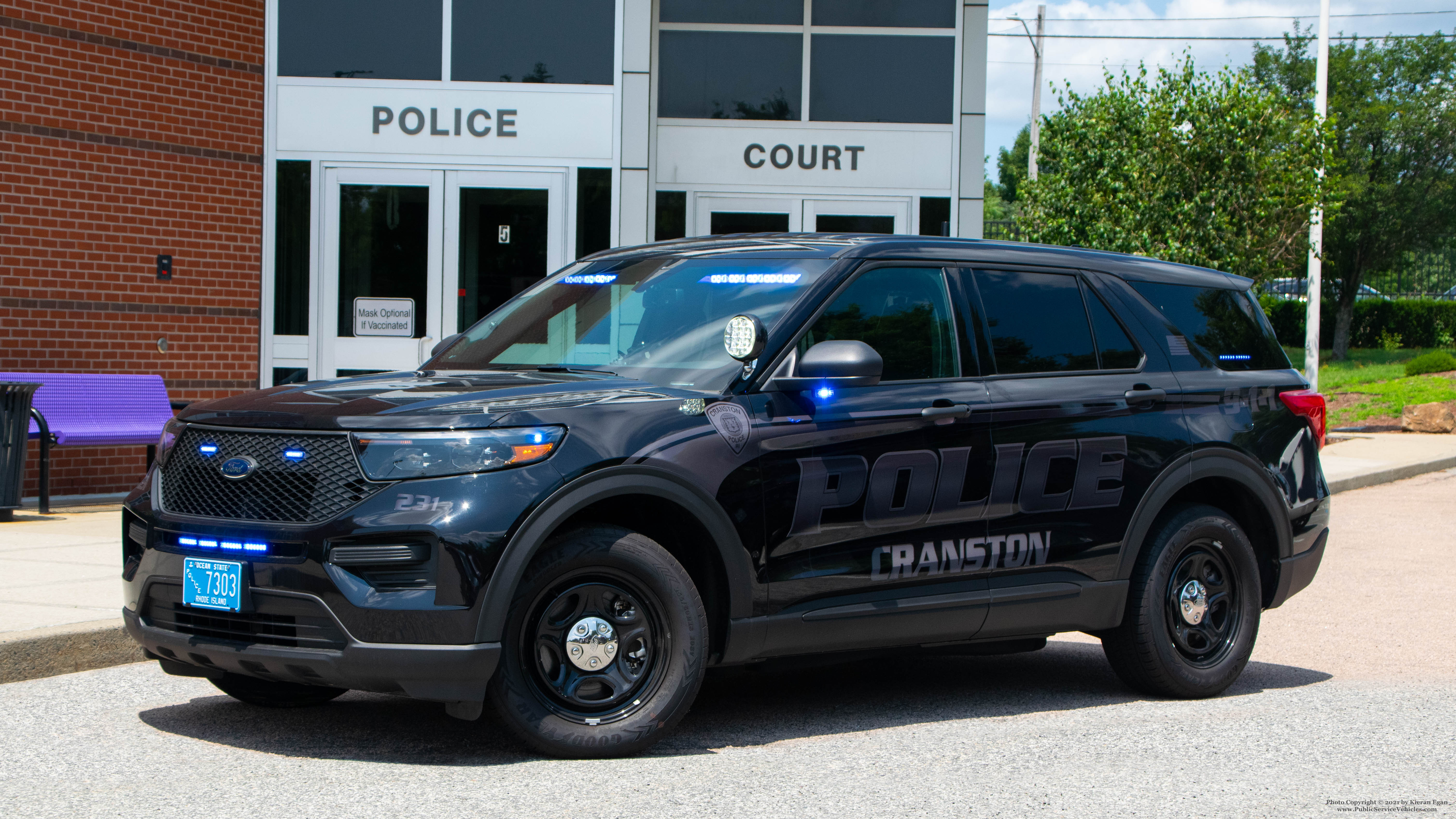 A photo  of Cranston Police
            Cruiser 231, a 2020 Ford Police Interceptor Utility             taken by Kieran Egan
