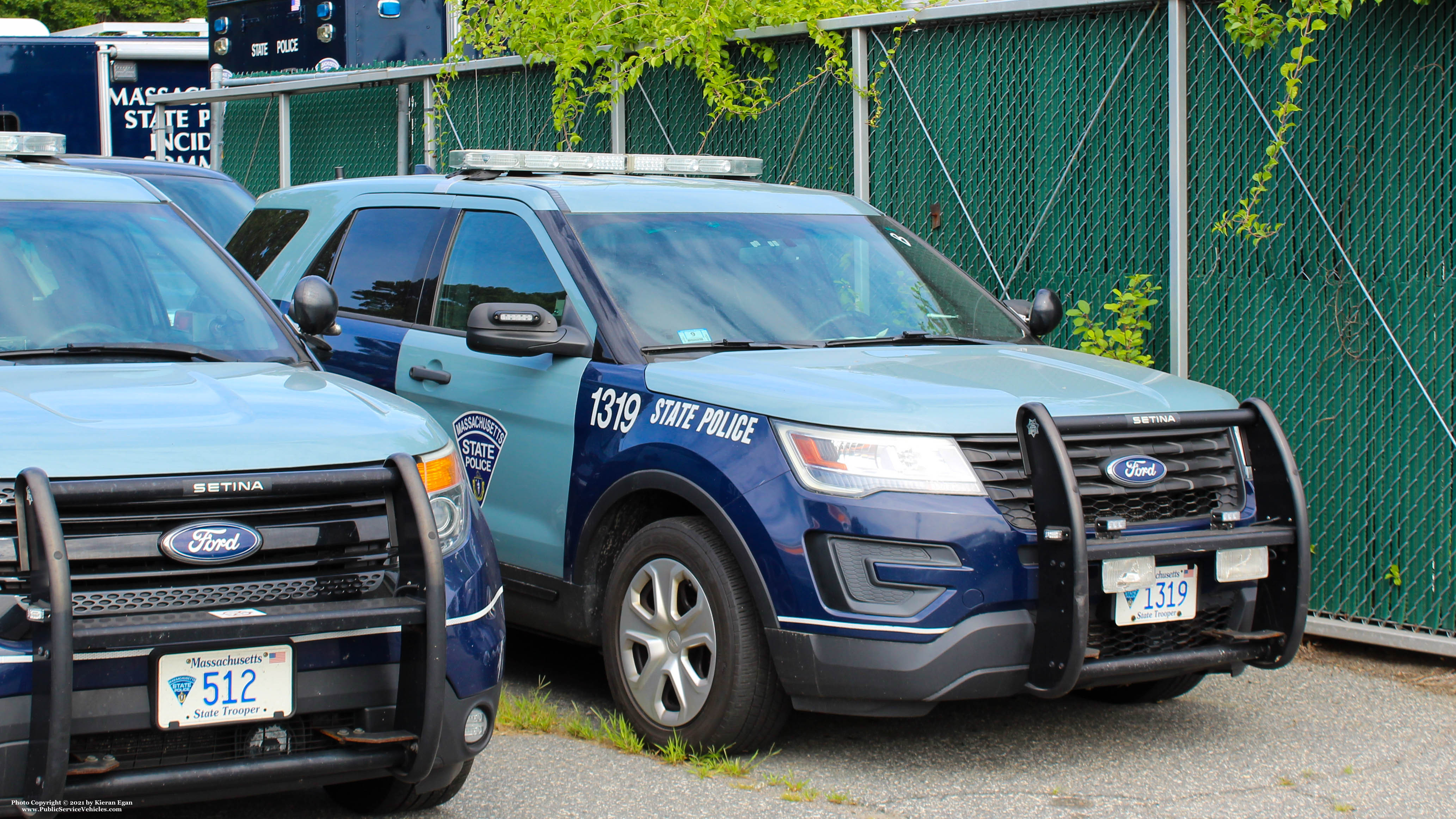 A photo  of Massachusetts State Police
            Cruiser 1319, a 2016 Ford Police Interceptor Utility             taken by Kieran Egan