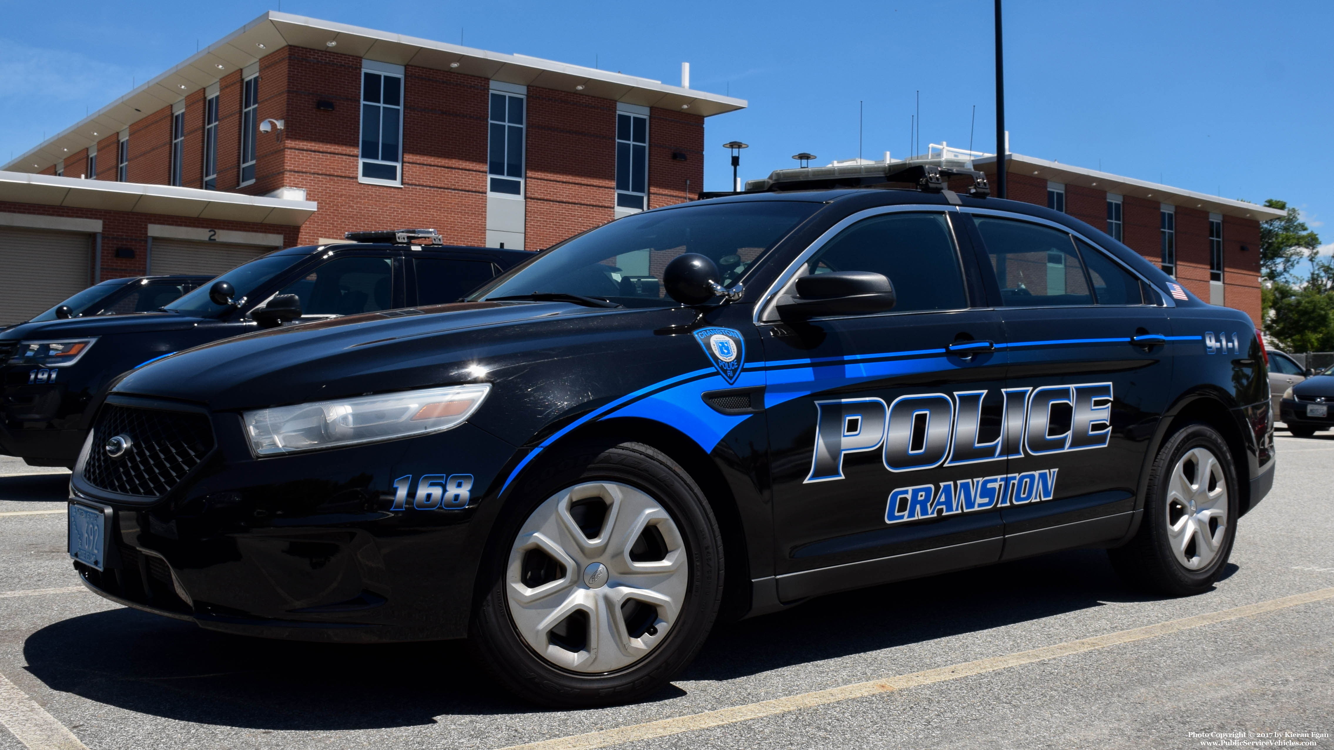 A photo  of Cranston Police
            Cruiser 168, a 2013-2015 Ford Police Interceptor Sedan             taken by Kieran Egan