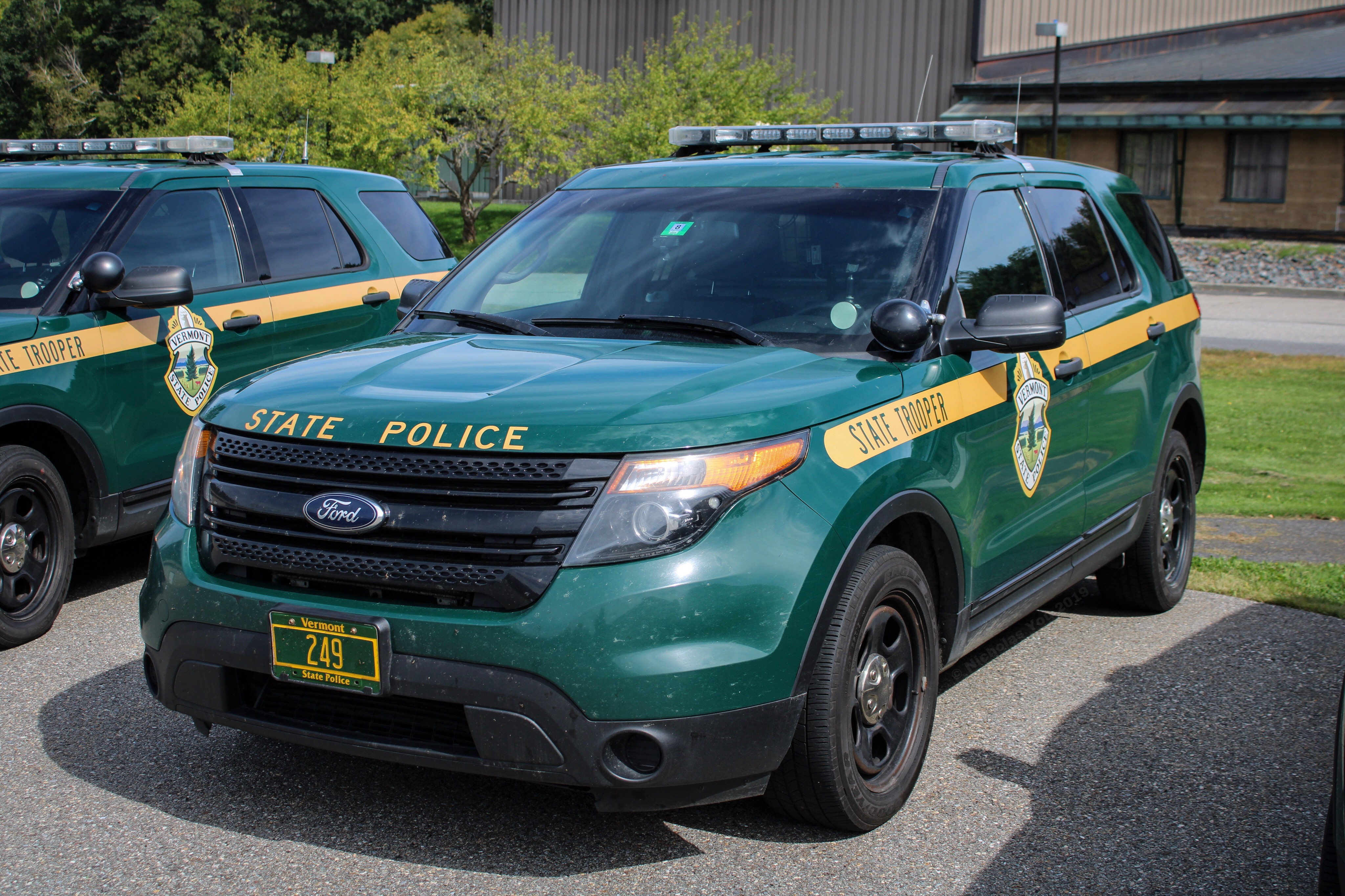 A photo  of Vermont State Police
            Cruiser 249, a 2013-2015 Ford Police Interceptor Utility             taken by Nicholas You
