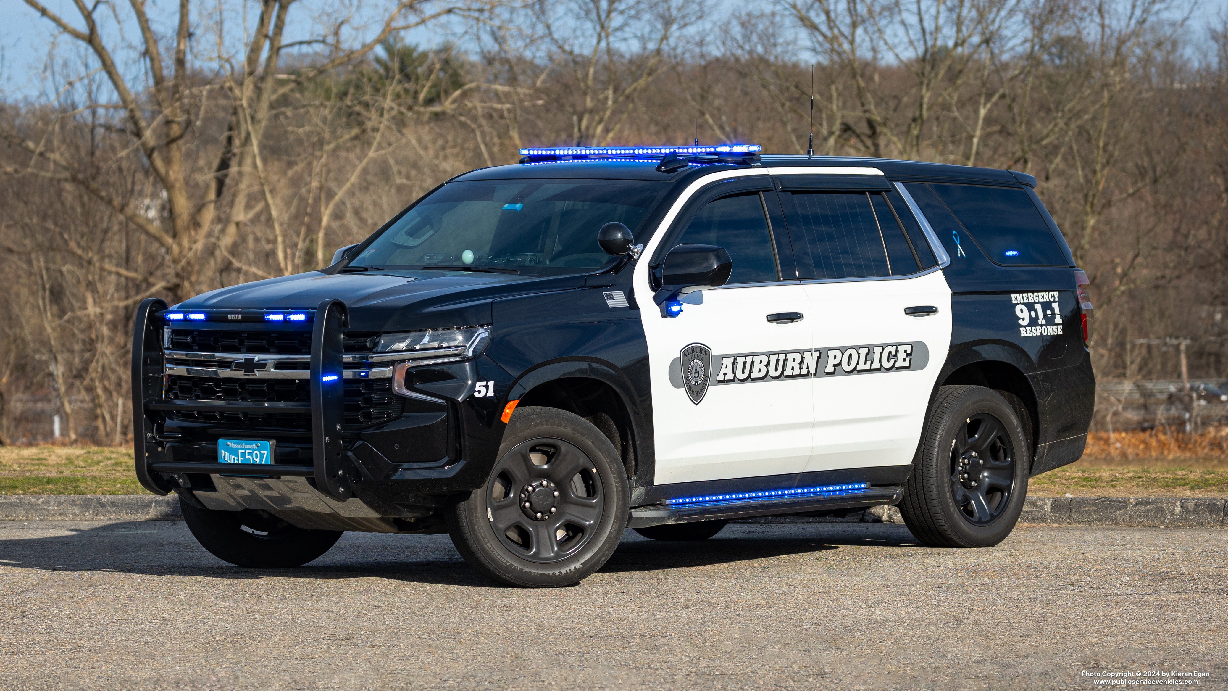 A photo  of Auburn Police
            Car 51, a 2023 Chevrolet Tahoe             taken by Kieran Egan