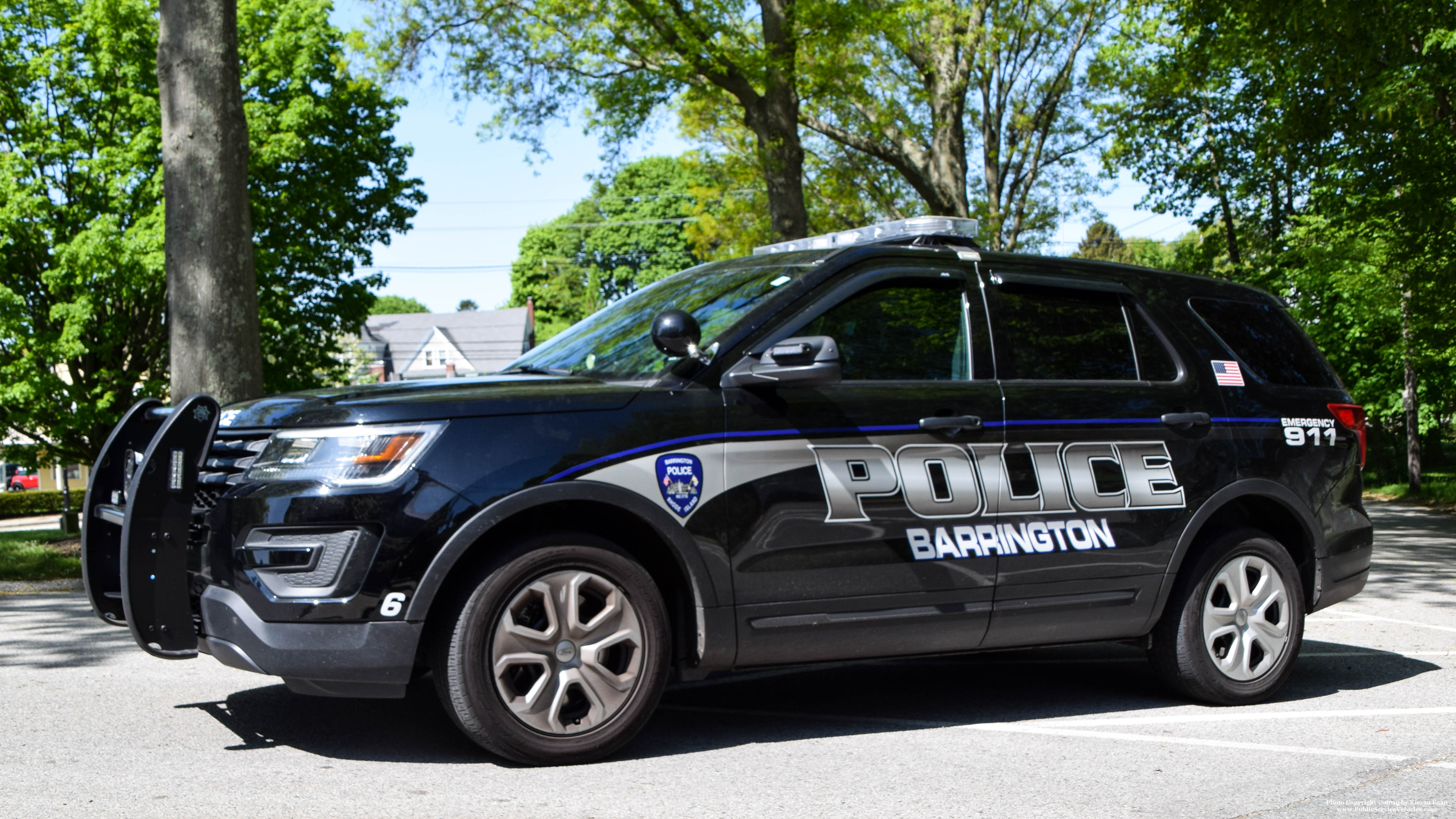 A photo of Barrington Police
Car 6, a 2018 Ford Police Interceptor Utility taken by Kieran Egan