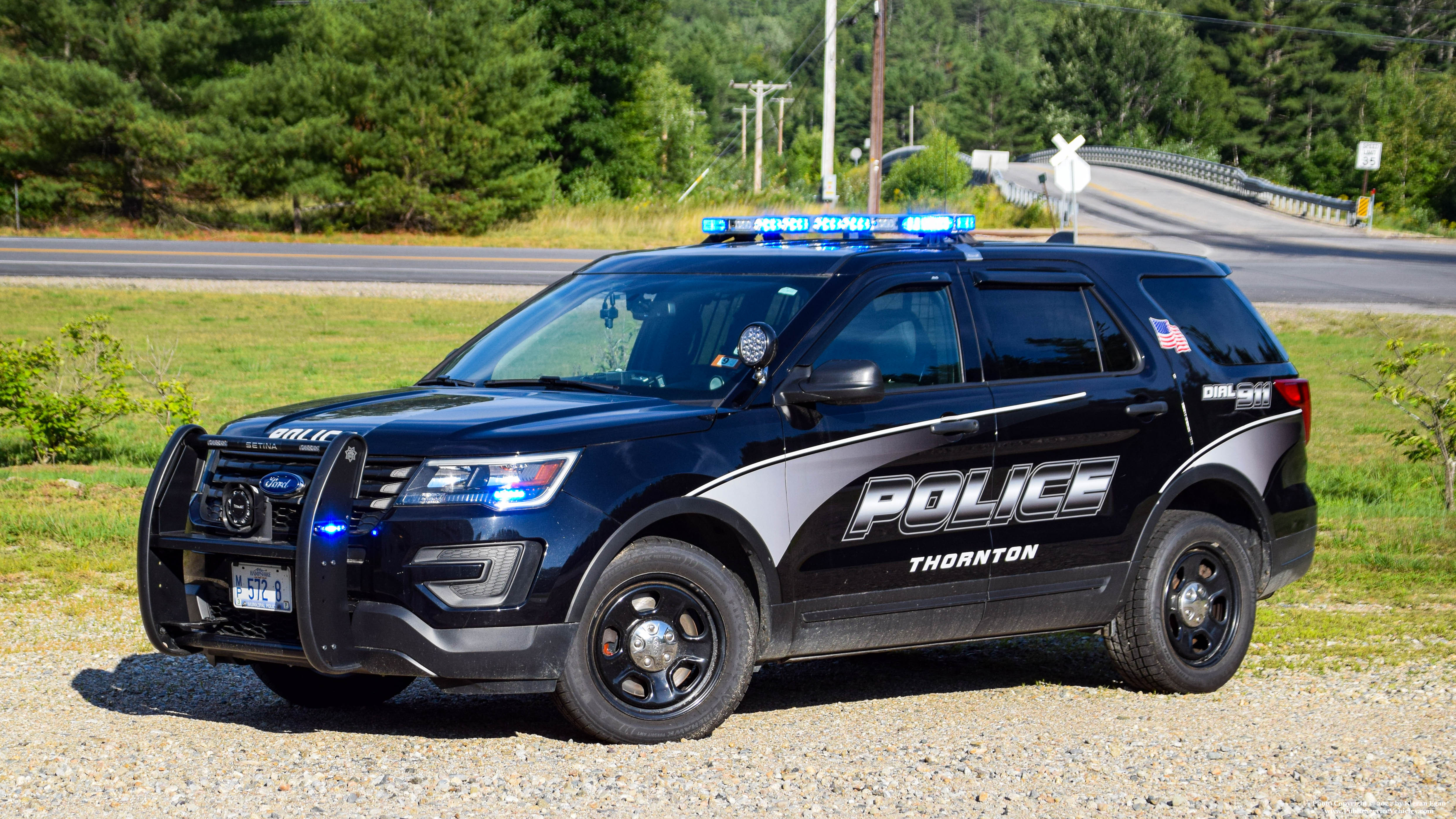 A photo  of Thornton Police
            Car 8, a 2019 Ford Police Interceptor Utility             taken by Kieran Egan