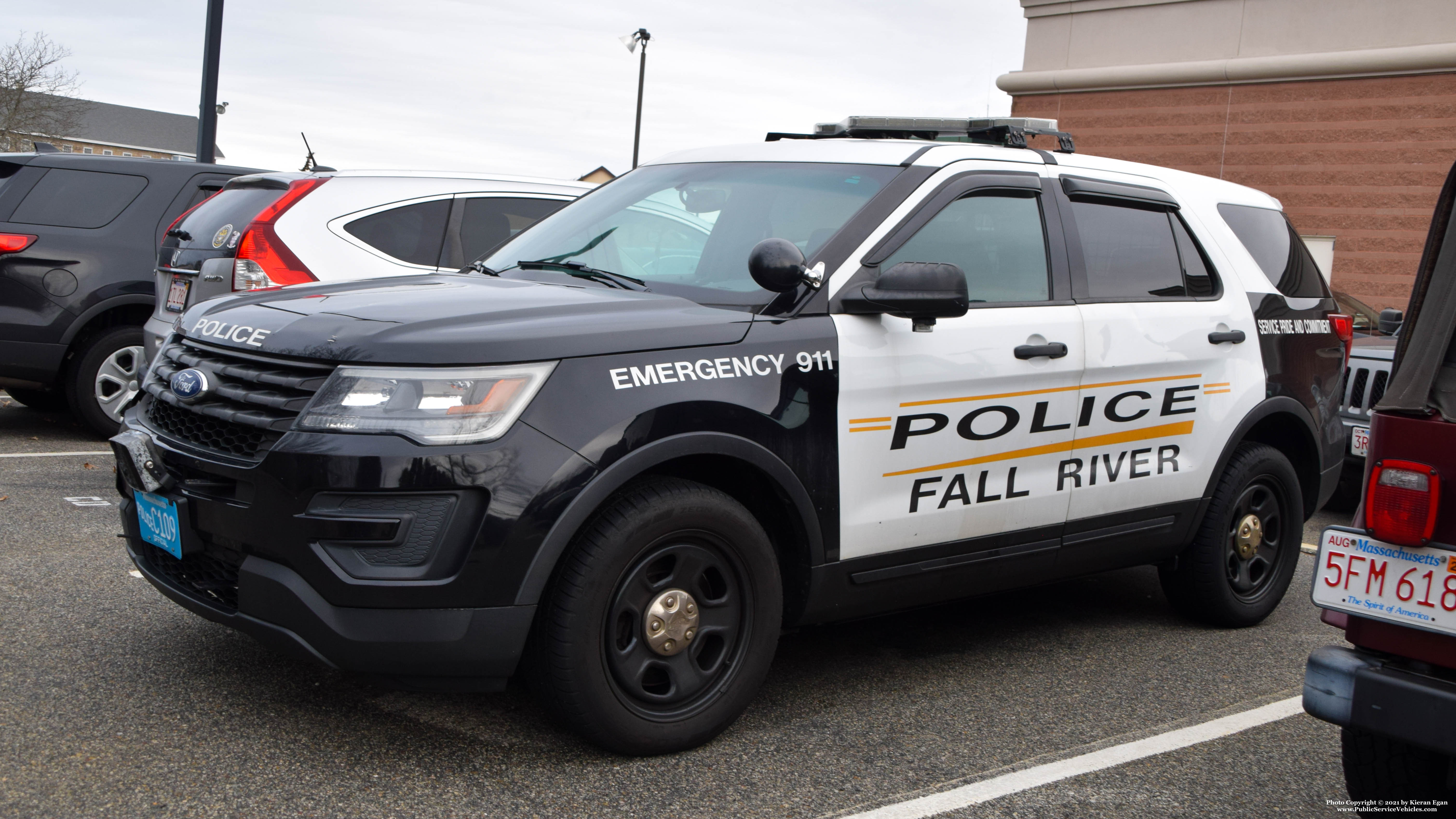 A photo  of Fall River Police
            Patrol Unit, a 2016 Ford Police Interceptor Utility             taken by Kieran Egan
