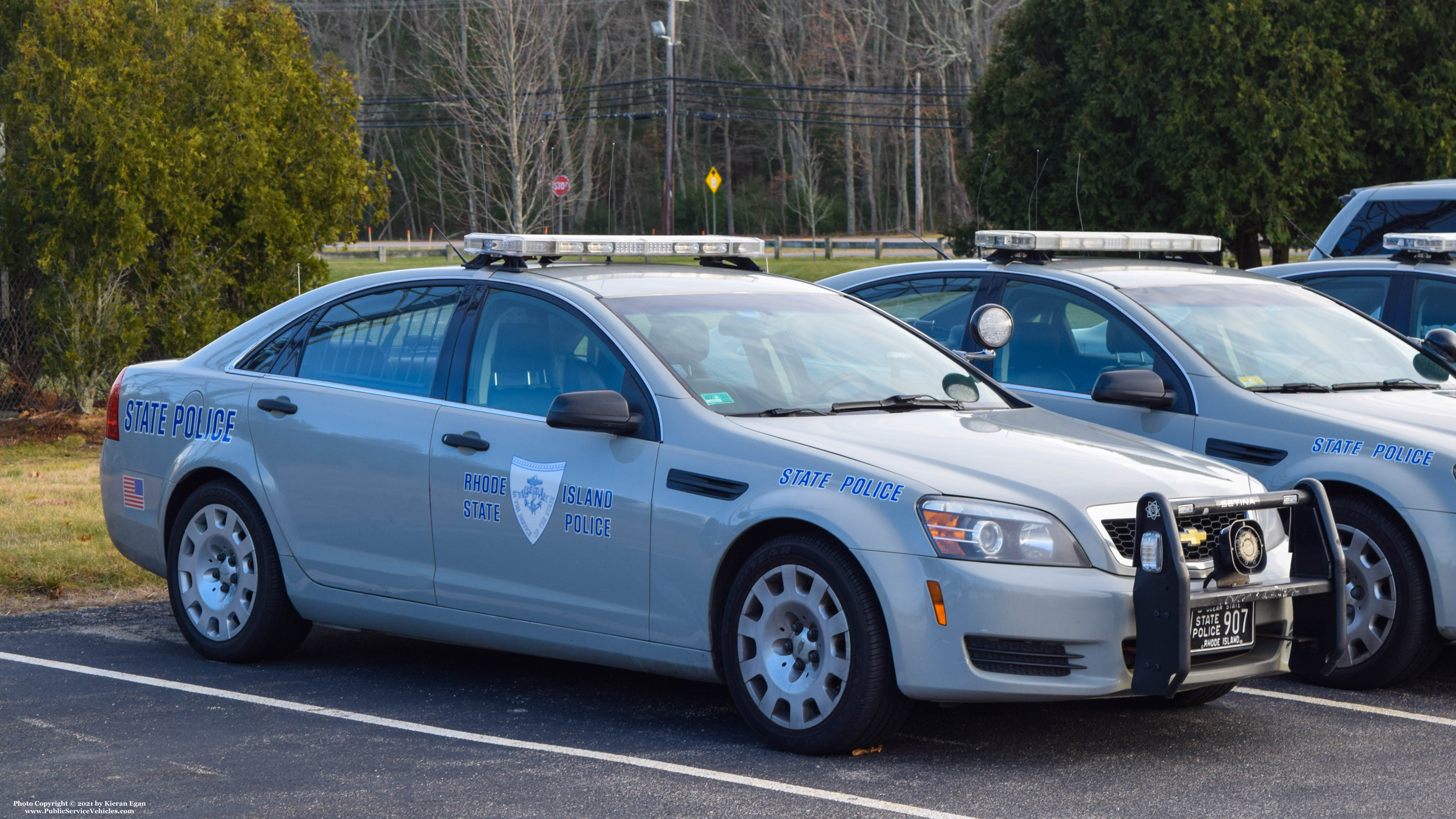 A photo  of Rhode Island State Police
            Cruiser 907, a 2013 Chevrolet Caprice             taken by Kieran Egan