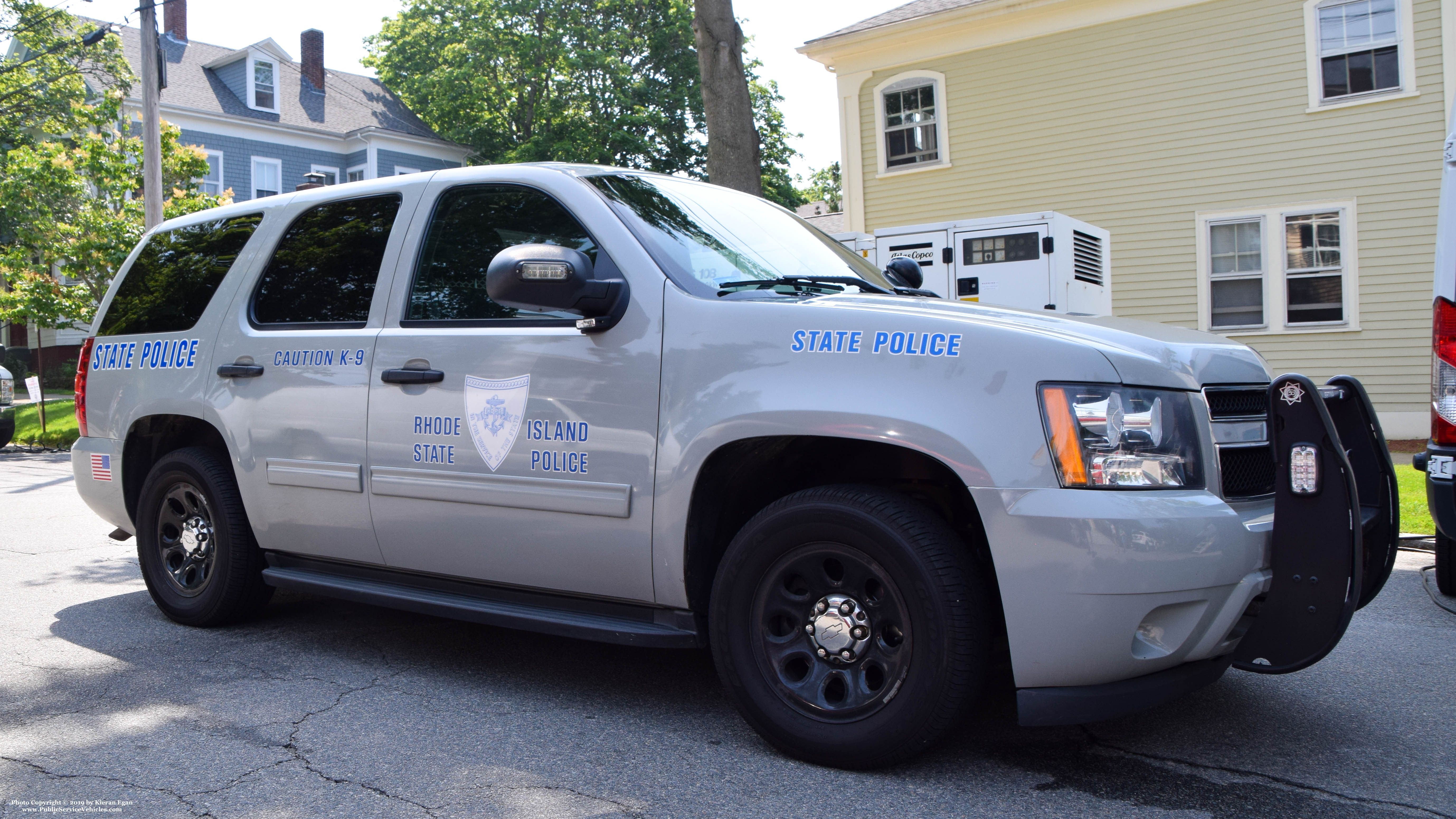 A photo  of Rhode Island State Police
            Cruiser 80, a 2013 Chevrolet Tahoe             taken by Kieran Egan