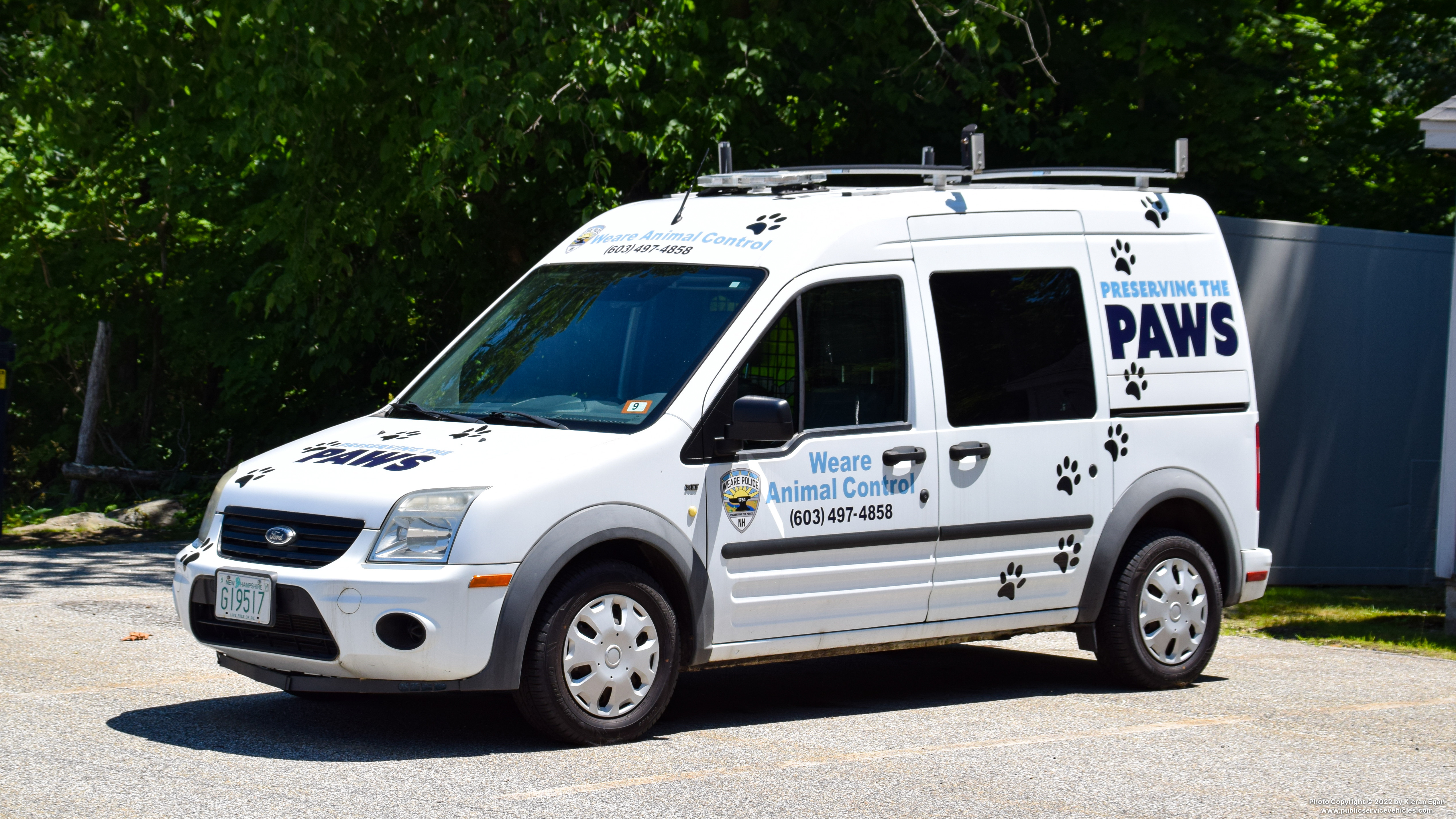 A photo  of Weare Police
            Animal Control Unit, a 2010-2013 Ford Transit Connect             taken by Kieran Egan