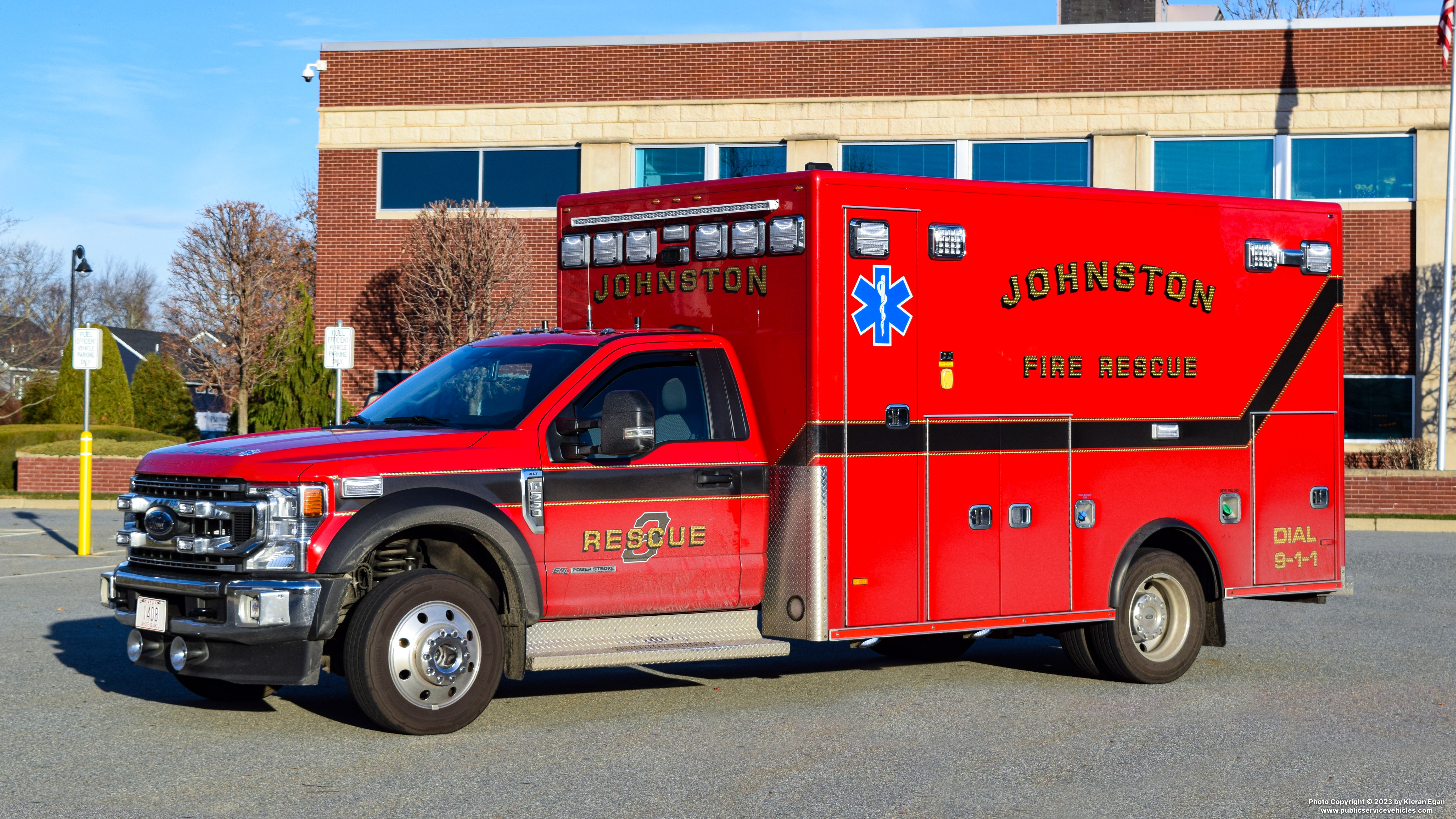 A photo  of Johnston Fire
            Rescue 3, a 2021 Ford F-550/PL Custom             taken by Kieran Egan