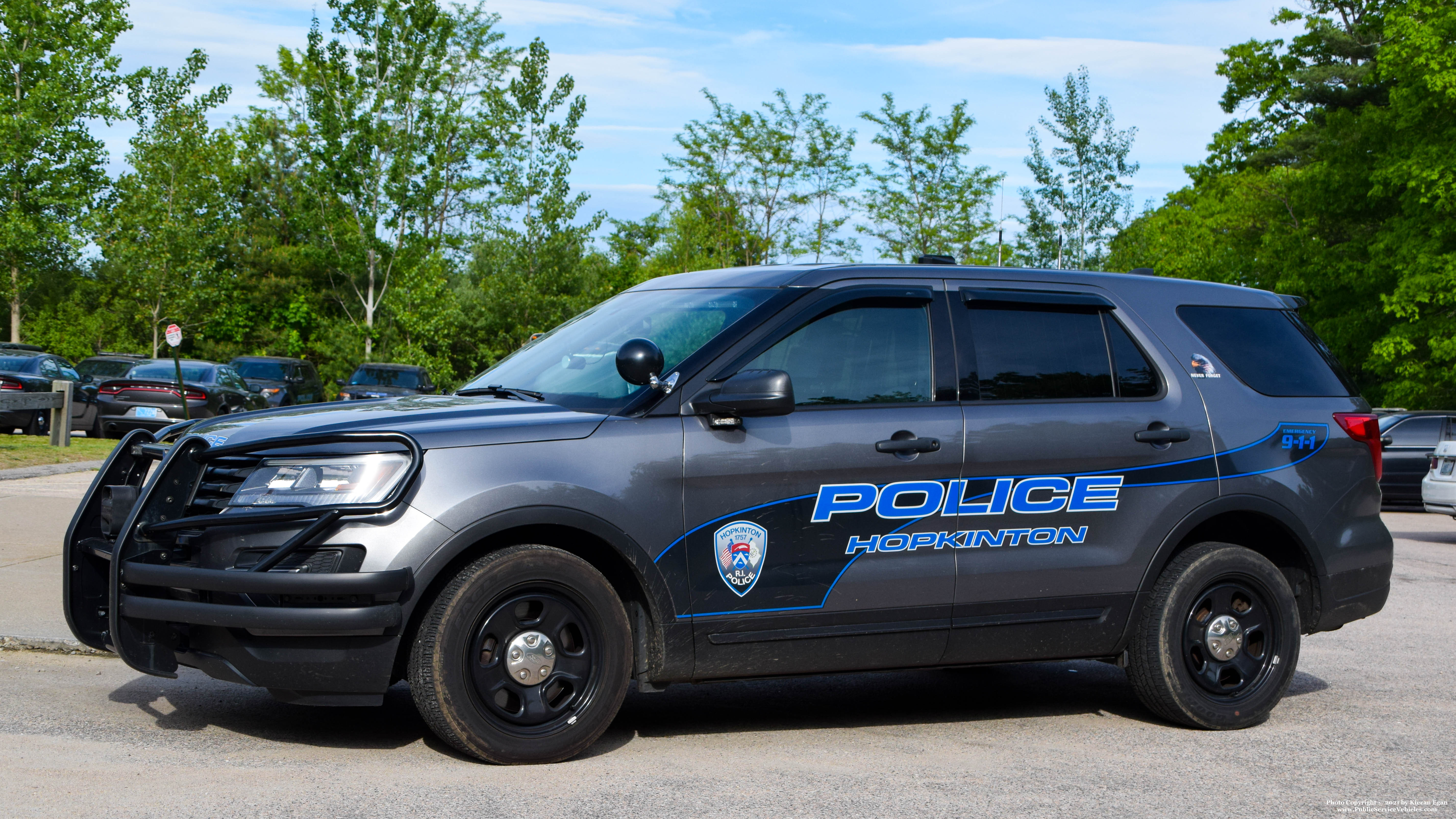 A photo  of Hopkinton Police
            Cruiser 456, a 2016-2019 Ford Police Interceptor Utility             taken by Kieran Egan