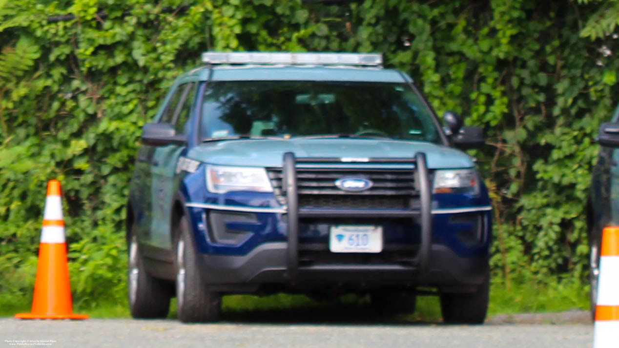 A photo  of Massachusetts State Police
            Cruiser 610, a 2019 Ford Police Interceptor Utility             taken by Kieran Egan