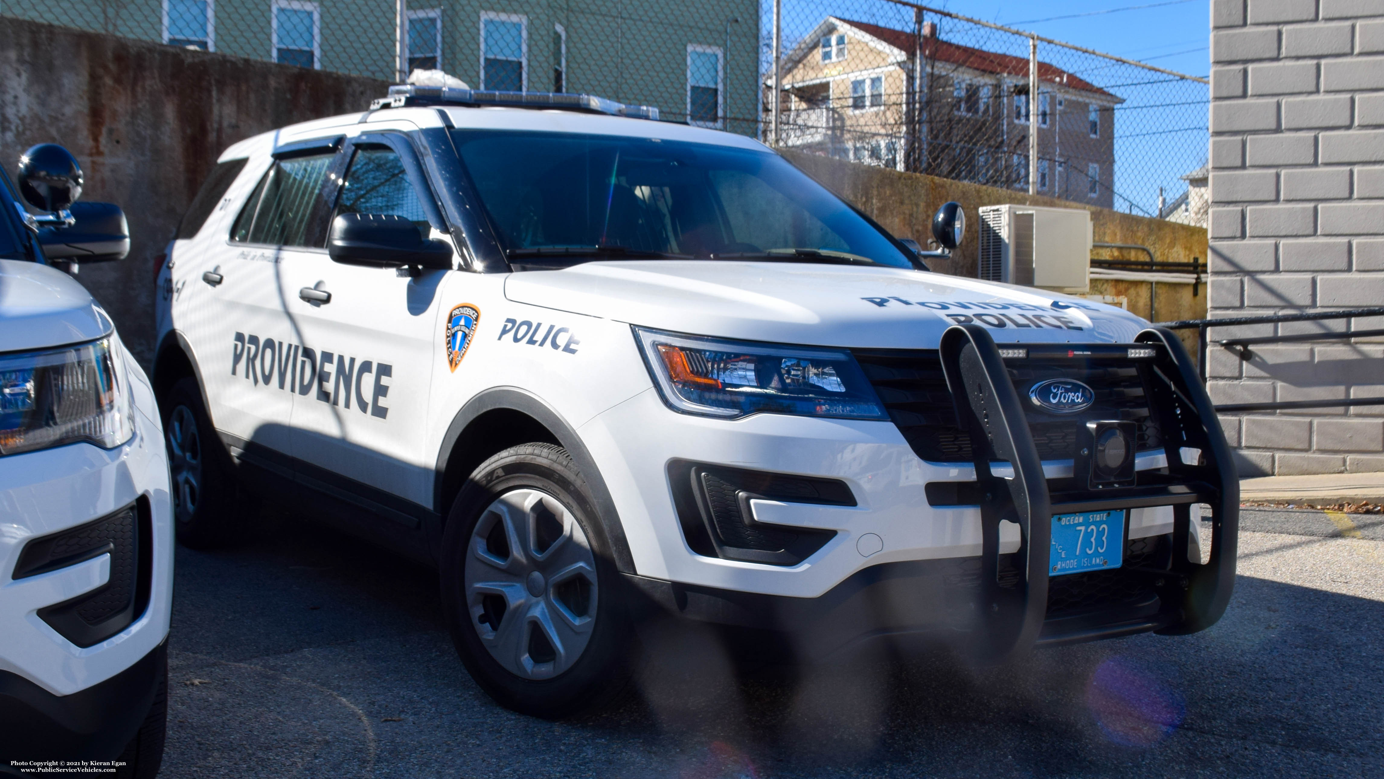 A photo  of Providence Police
            Cruiser 733, a 2017 Ford Police Interceptor Utility             taken by Kieran Egan
