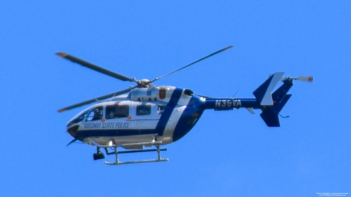 A photo  of Virginia State Police
            N39VA, a 2010 Eurocopter Deutschland GMBH MBB-BK 117 C-2 Rotorcraft             taken by Kieran Egan
