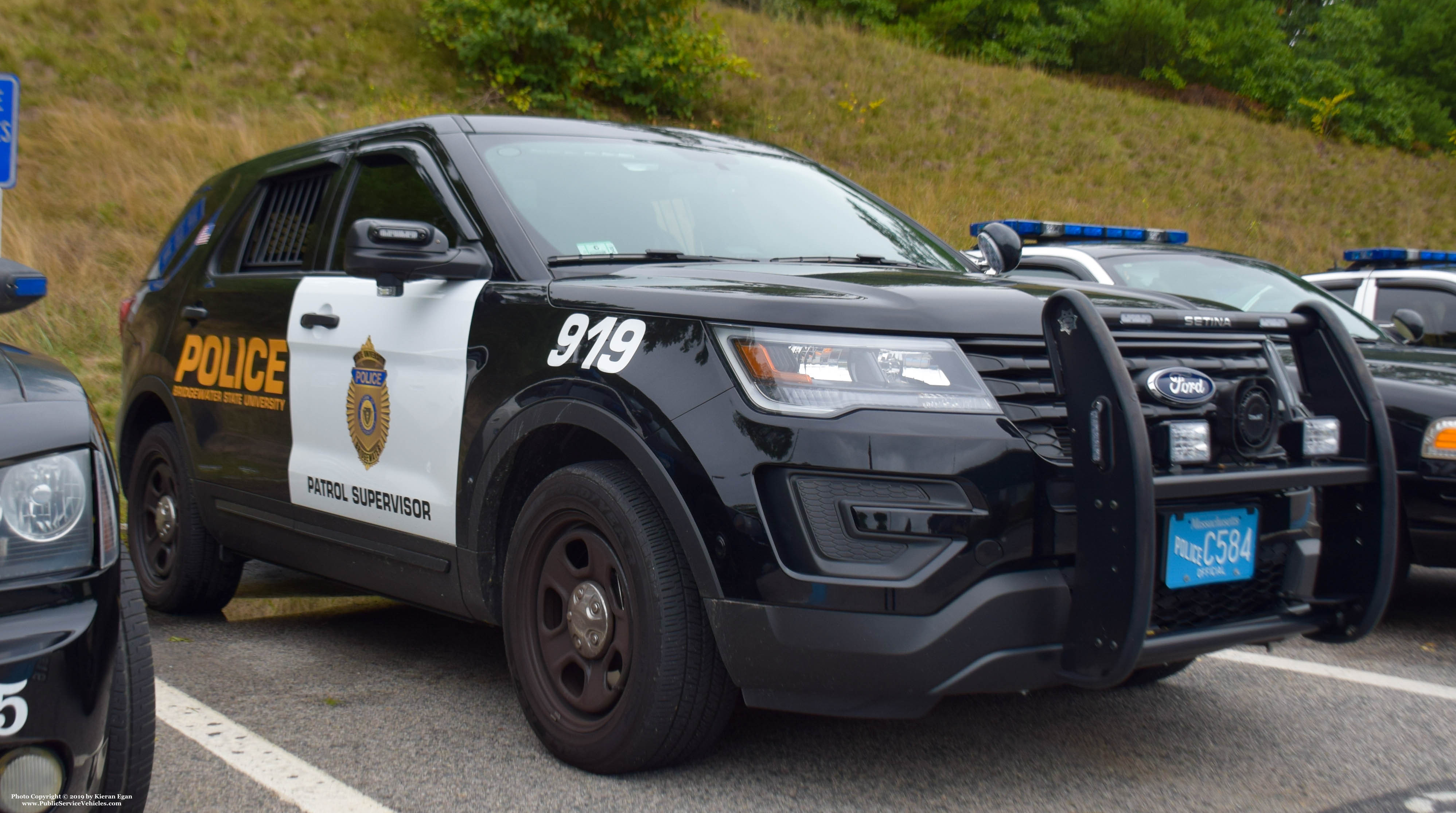 A photo  of Bridgewater State University Police
            Cruiser 919, a 2017 Ford Police Interceptor Utility             taken by Kieran Egan