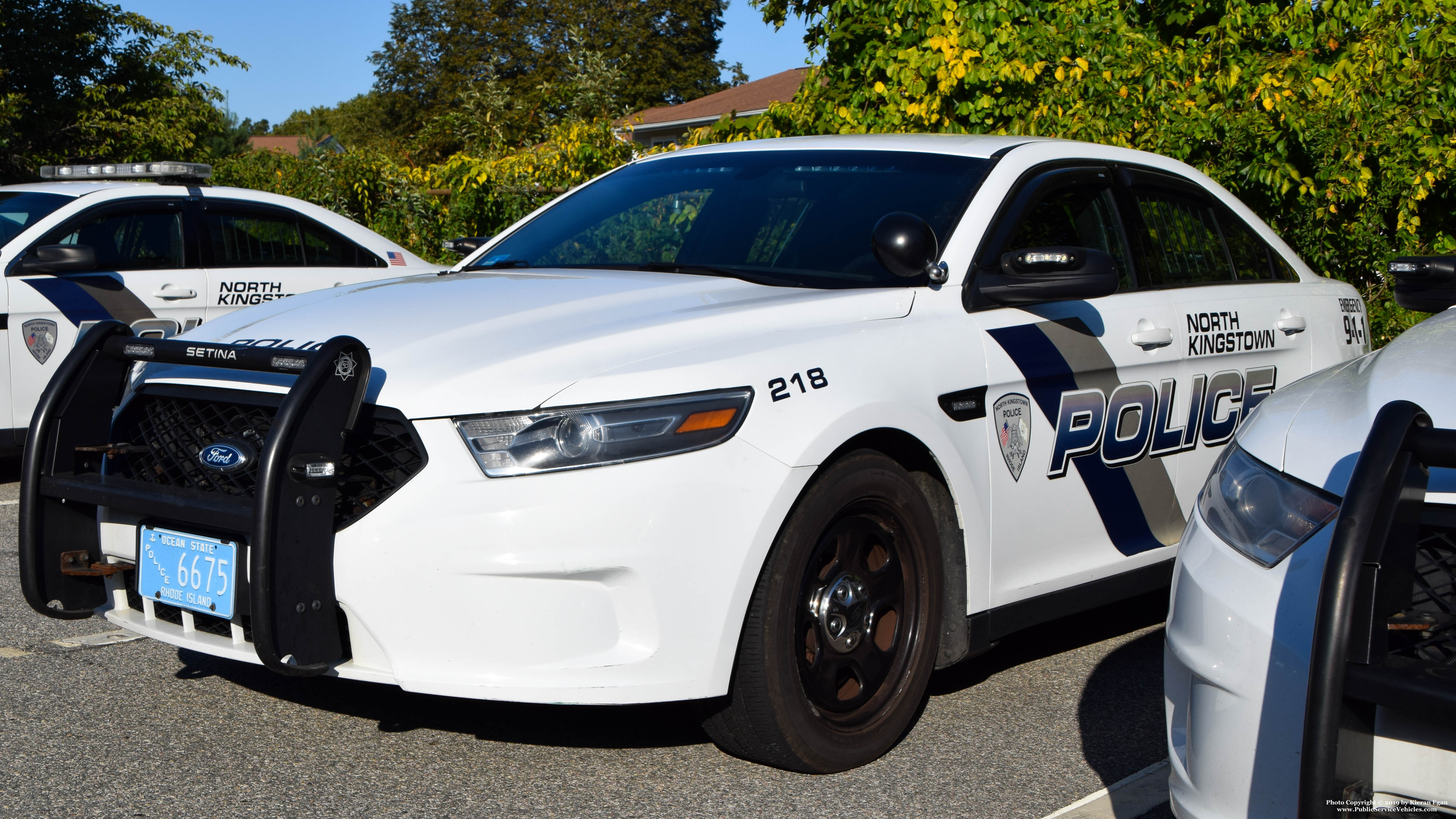 A photo  of North Kingstown Police
            Cruiser 218, a 2014 Ford Police Interceptor Sedan             taken by Kieran Egan