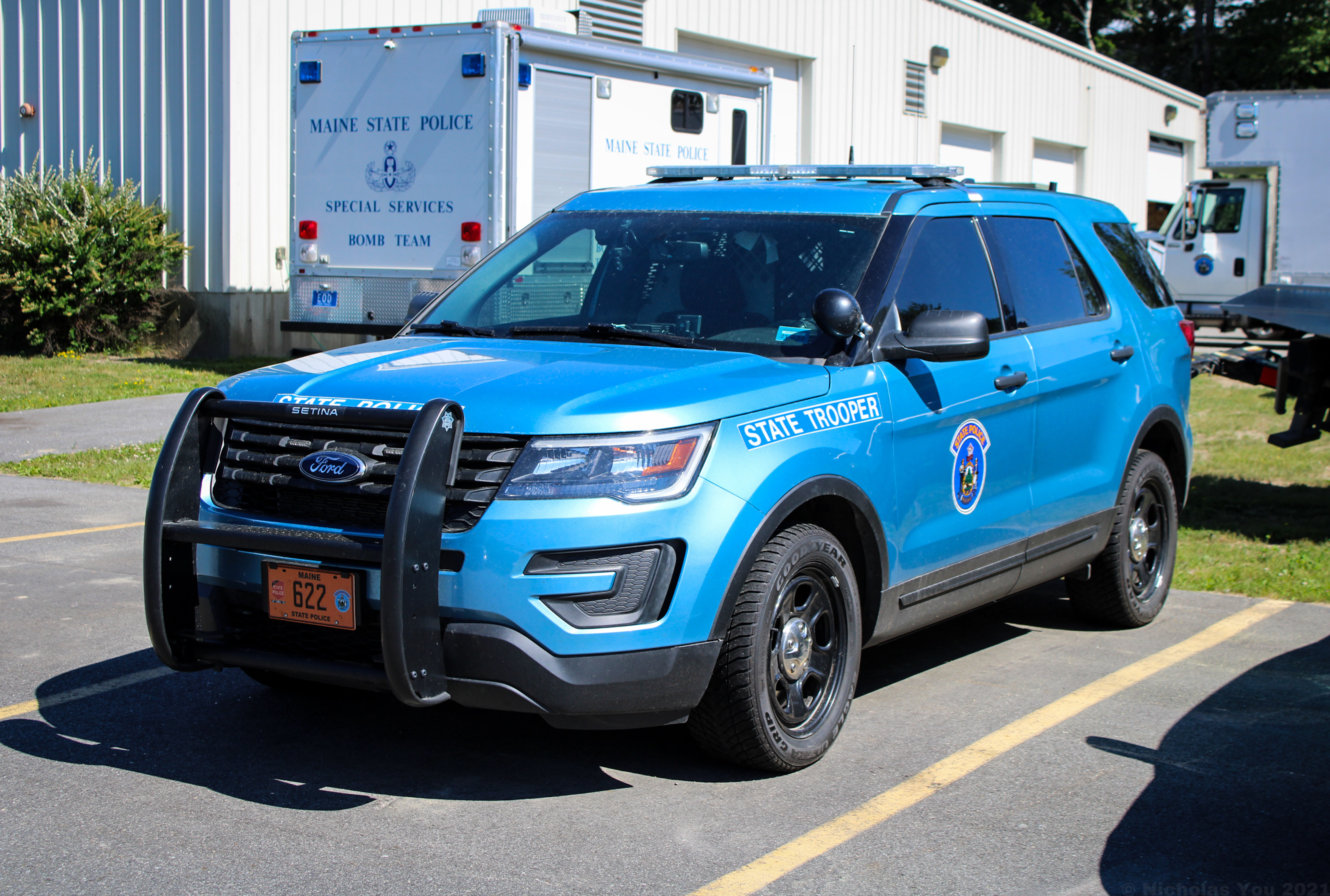 A photo  of Maine State Police
            Cruiser 622, a 2016-2019 Ford Police Interceptor Utility             taken by Nicholas You