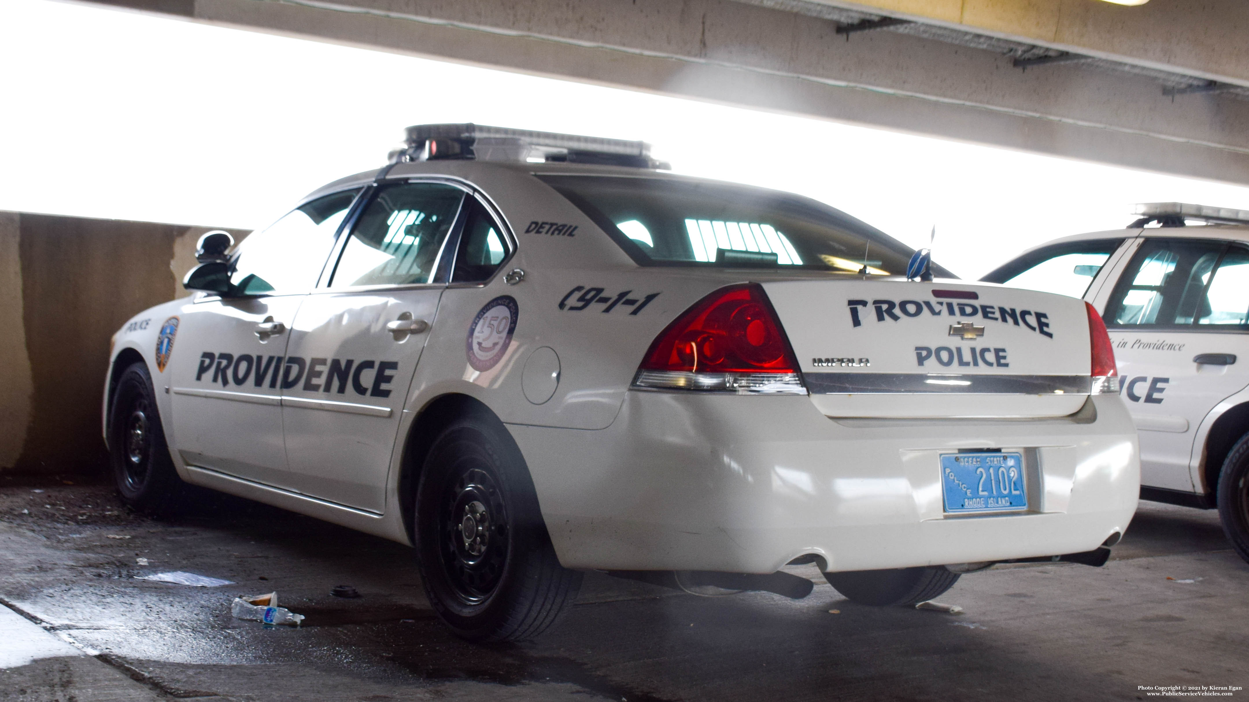 A photo  of Providence Police
            Cruiser 2102, a 2007 Chevrolet Impala             taken by Kieran Egan