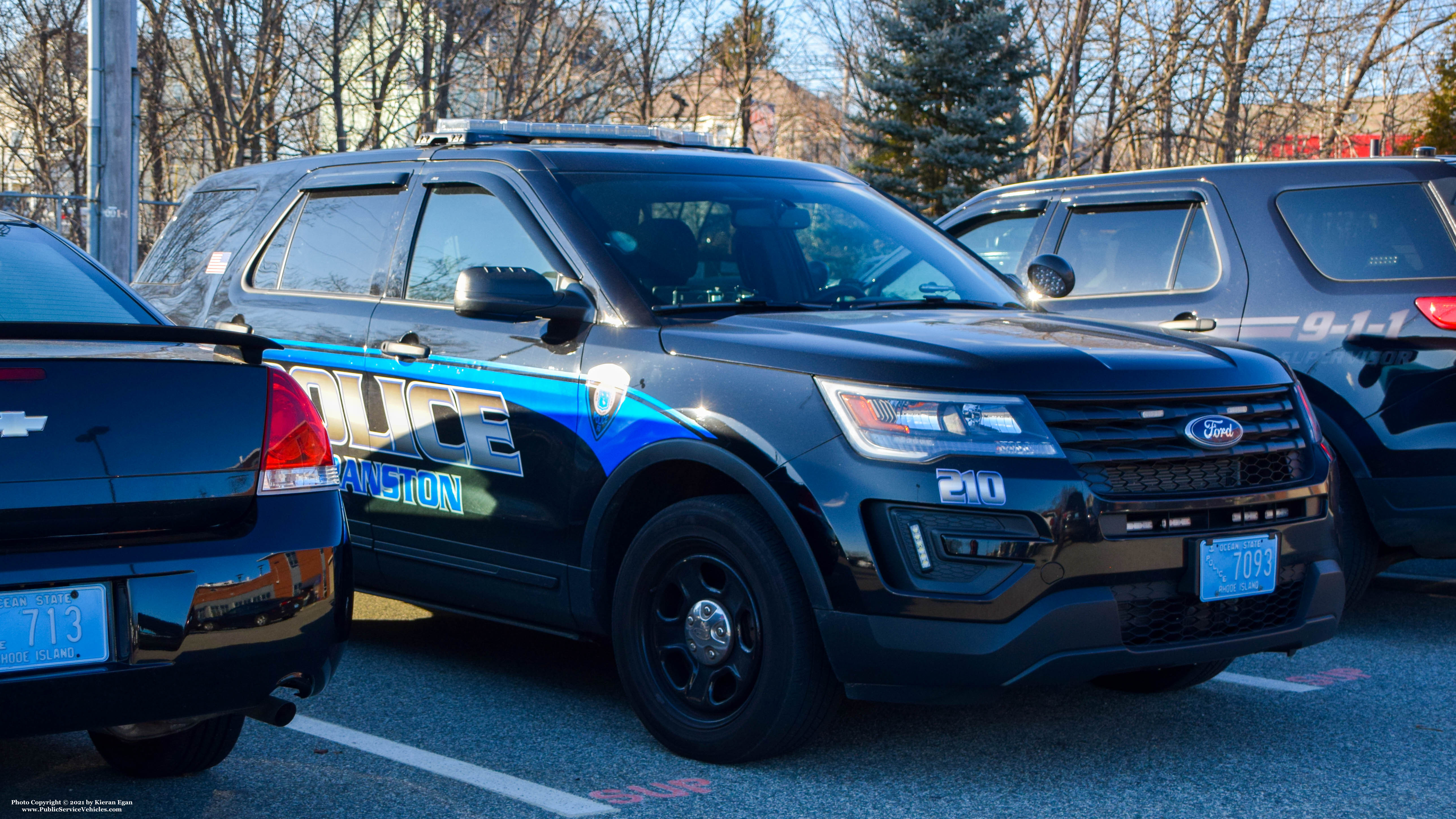 A photo  of Cranston Police
            Cruiser 210, a 2018 Ford Police Interceptor Utility             taken by Kieran Egan