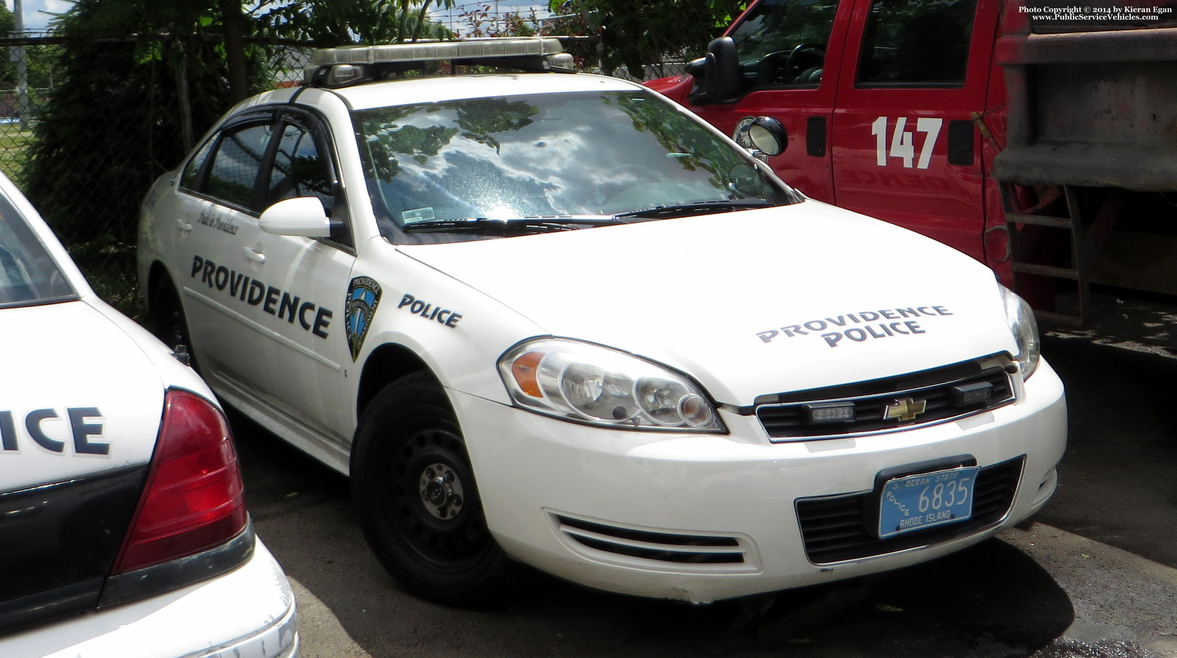 A photo  of Providence Police
            Cruiser 6835, a 2006-2013 Chevrolet Impala             taken by Kieran Egan