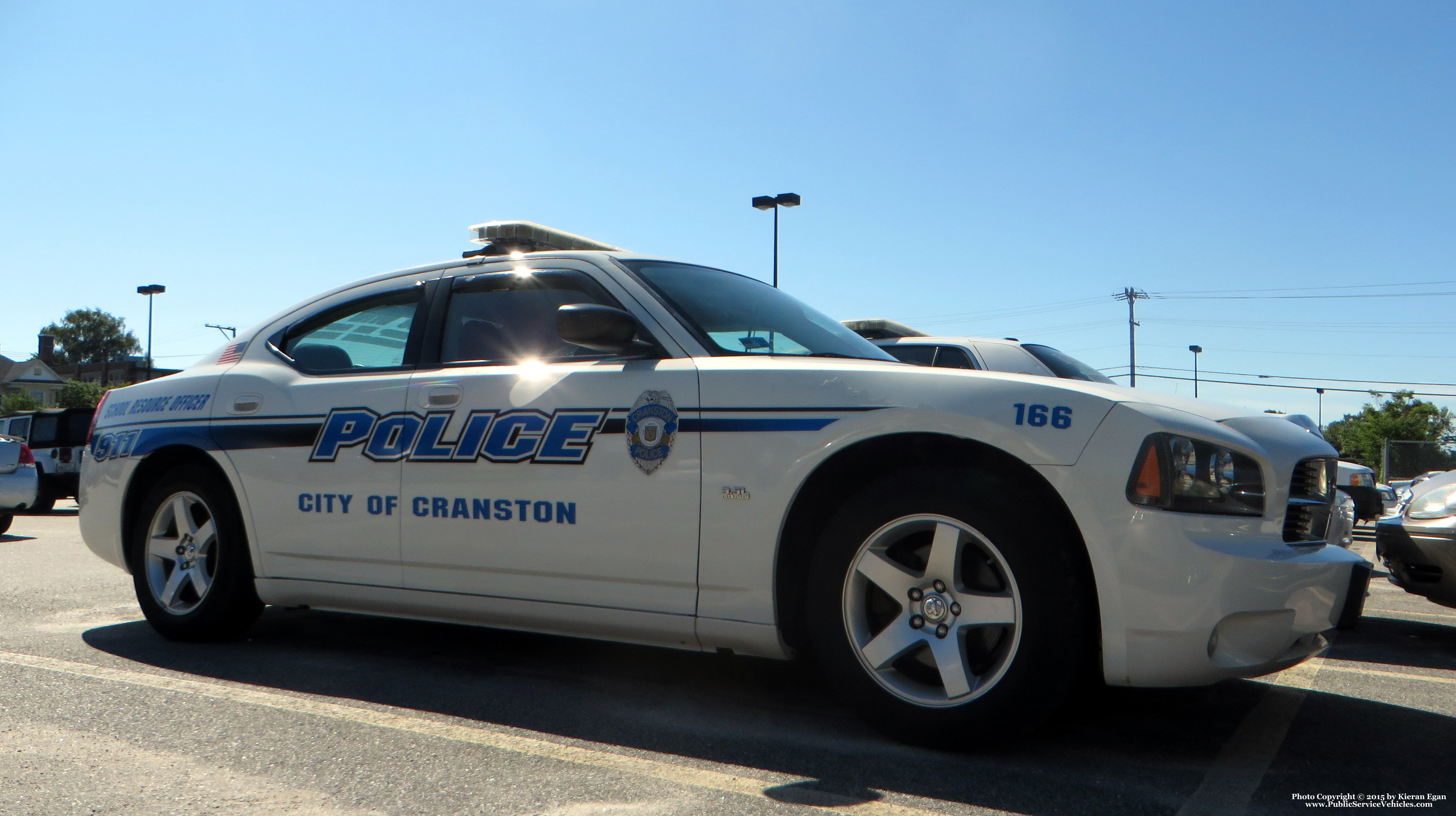 A photo  of Cranston Police
            Cruiser 166, a 2006-2010 Dodge Charger             taken by Kieran Egan