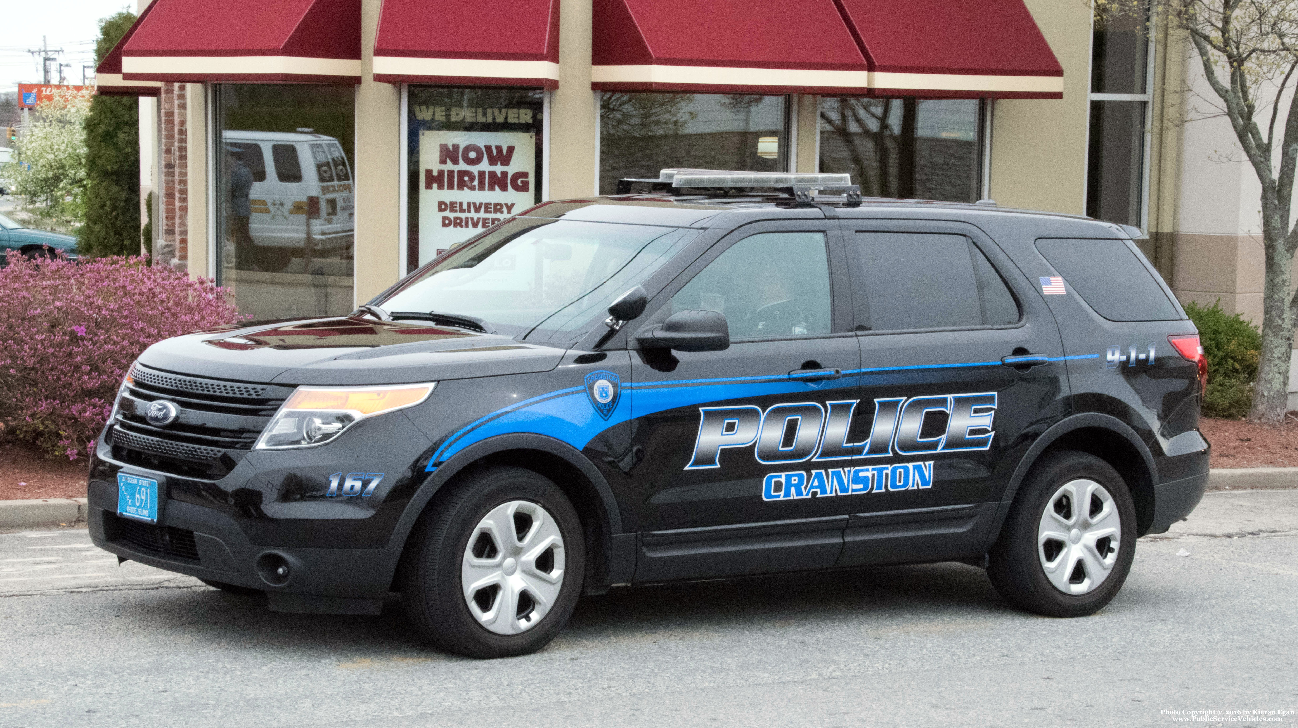 A photo  of Cranston Police
            Cruiser 167, a 2013 Ford Police Interceptor Utility             taken by Kieran Egan