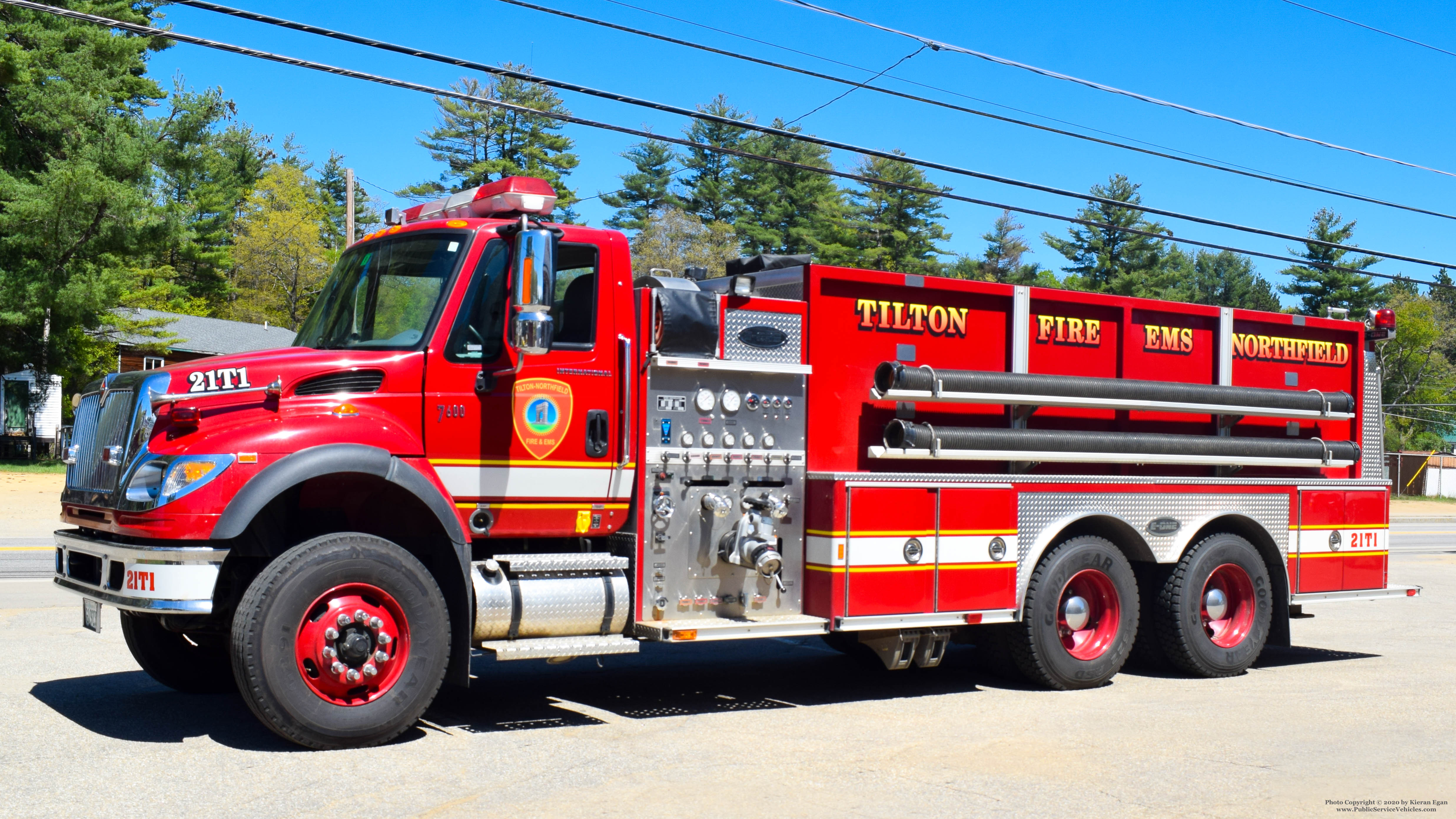 A photo  of Tilton-Northfield Fire District
            21 Tanker 1, a 2006 International 7600/E-One             taken by Kieran Egan