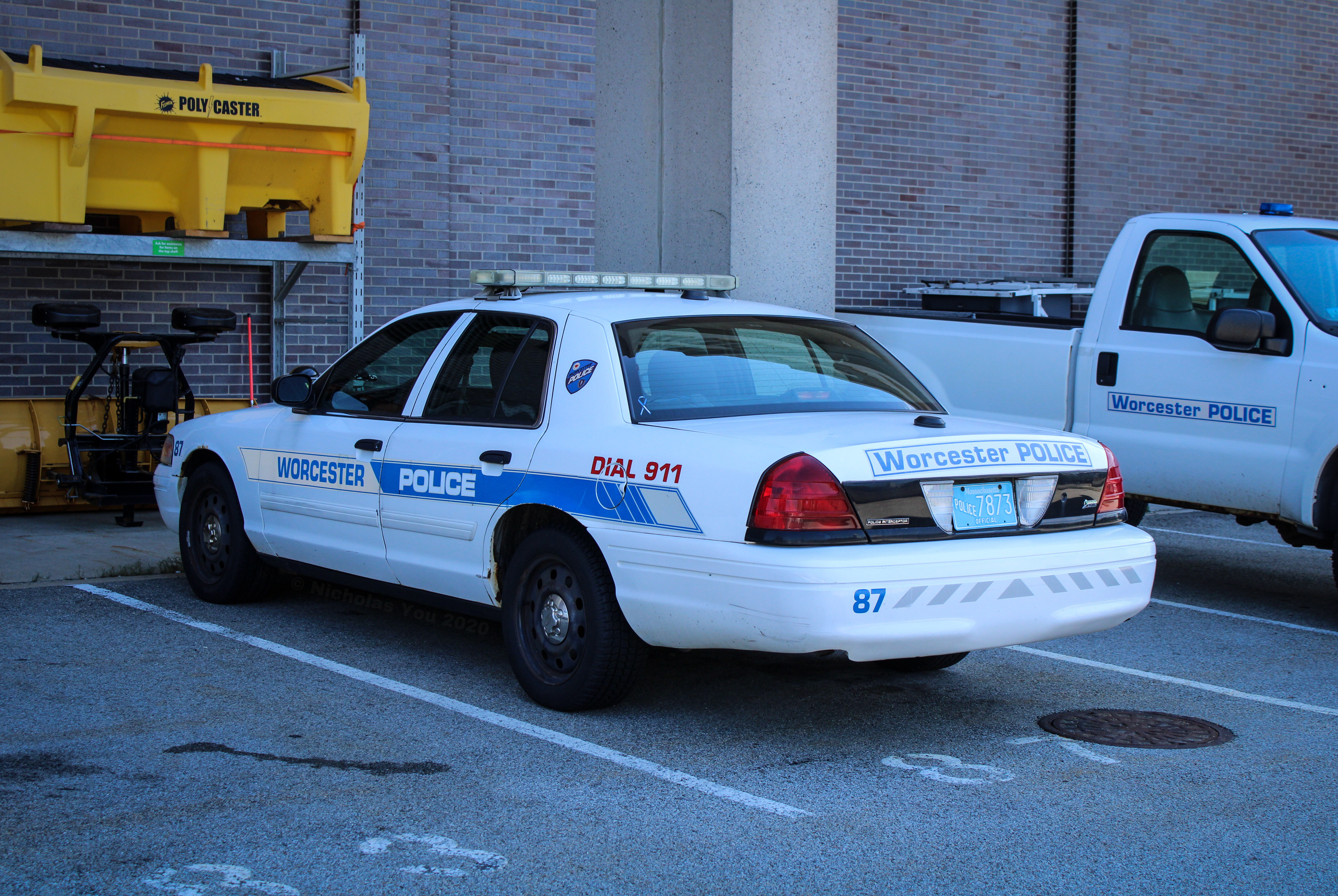 A photo  of Worcester Police
            Cruiser 87, a 2011 Ford Crown Victoria Police Interceptor             taken by Nicholas You