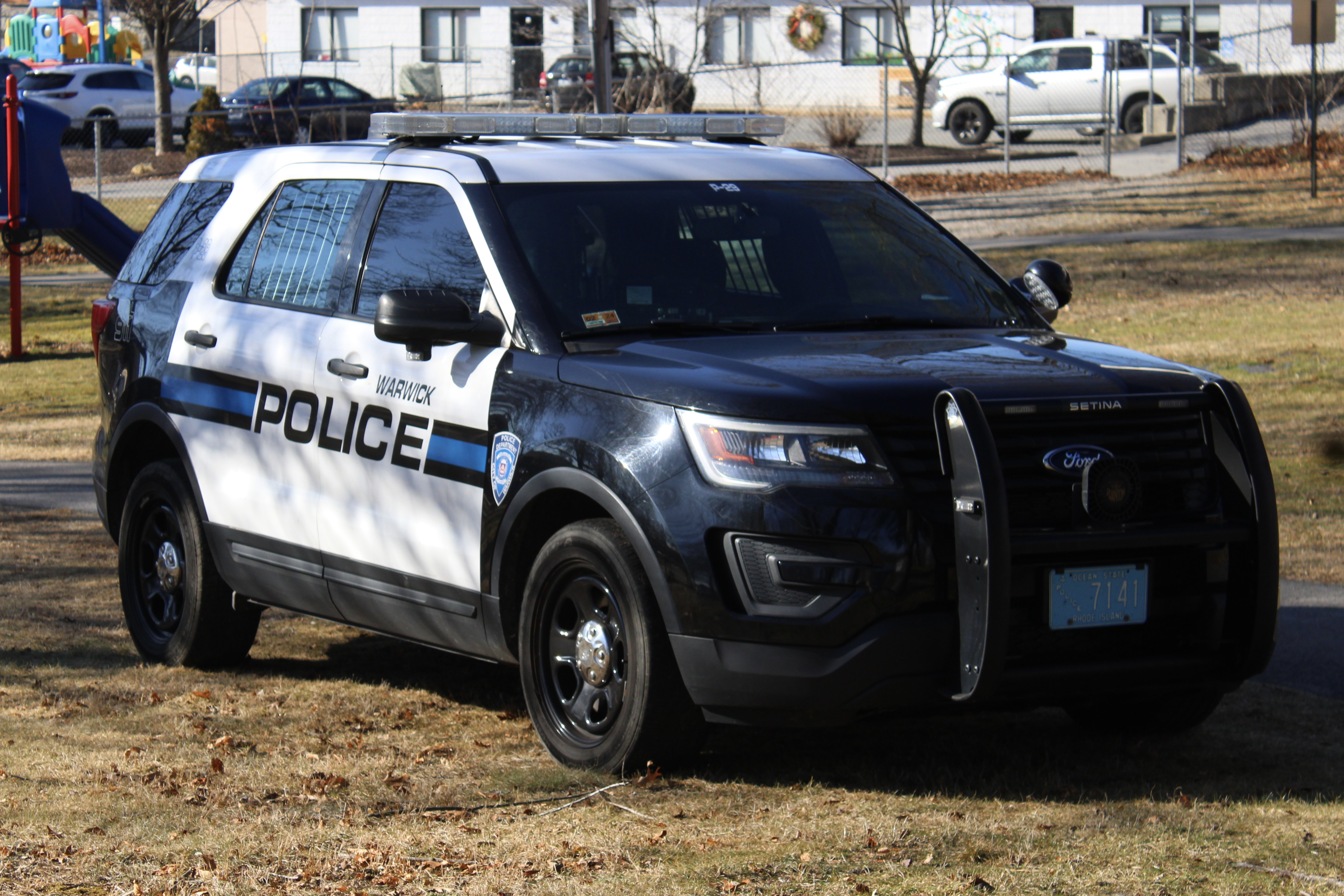 A photo  of Warwick Police
            Cruiser P-29, a 2019 Ford Police Interceptor Utility             taken by @riemergencyvehicles