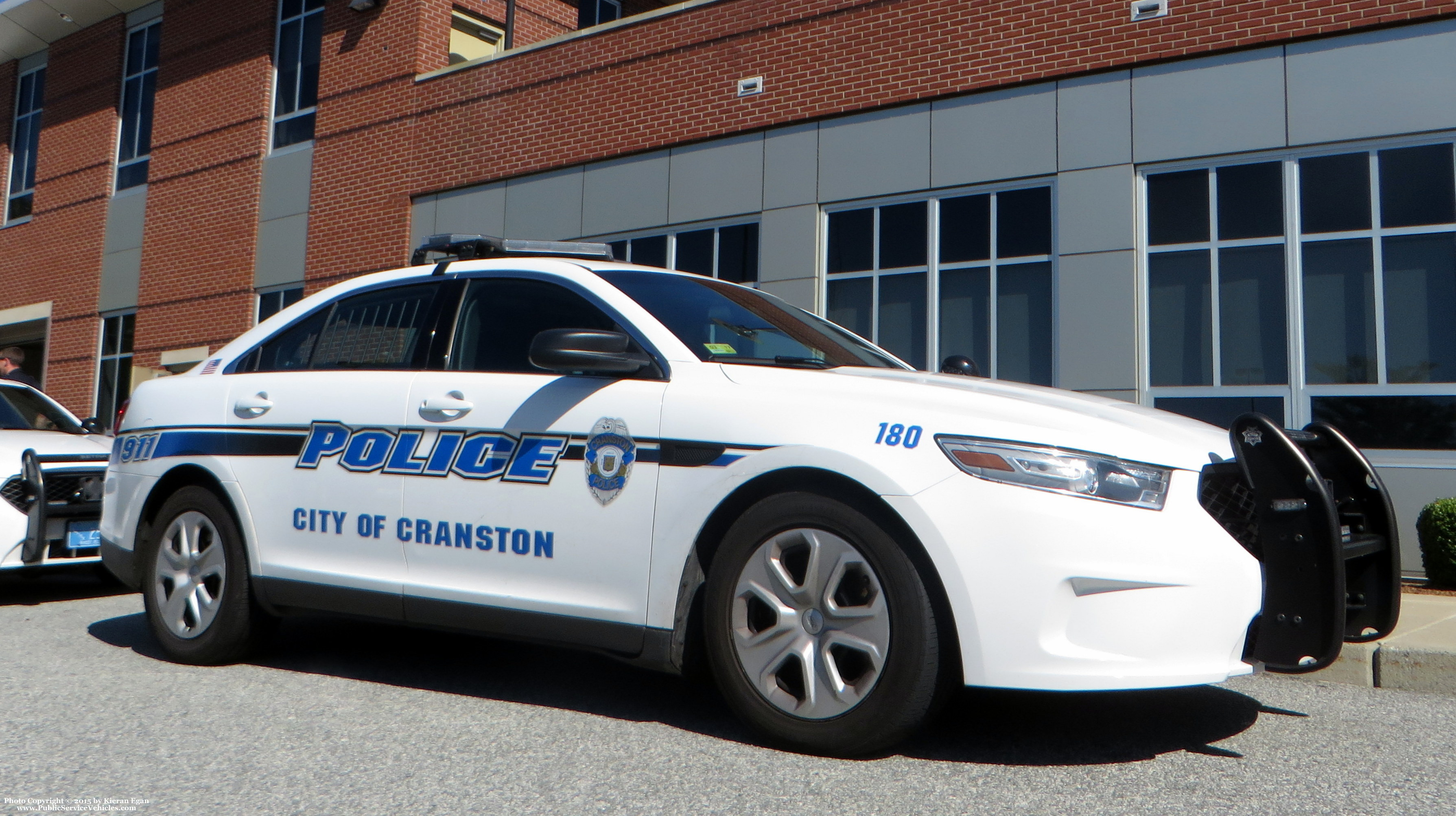 A photo  of Cranston Police
            Cruiser 180, a 2013-2015 Ford Police Interceptor Sedan             taken by Kieran Egan