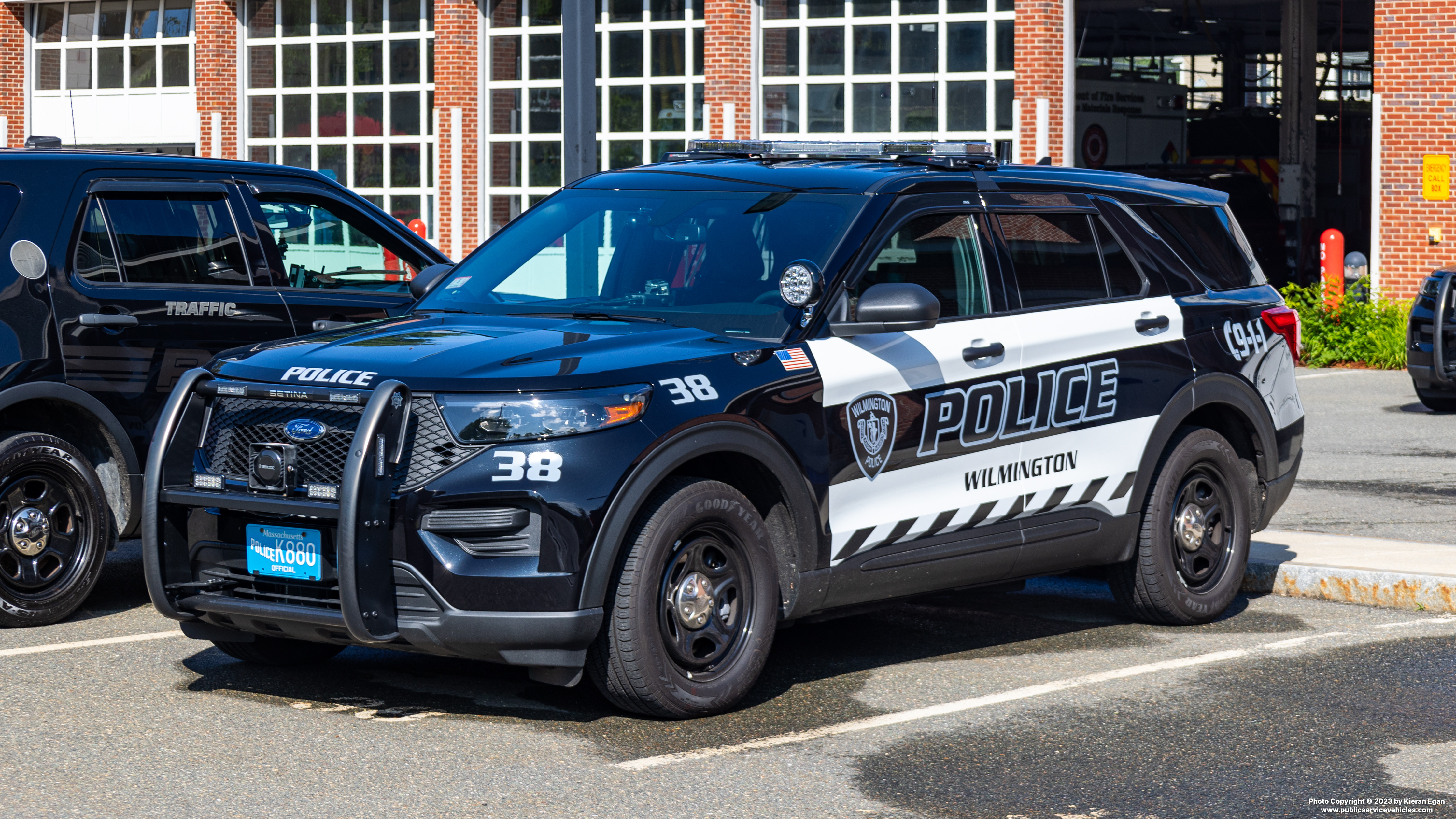 A photo  of Wilmington Police
            Cruiser 38, a 2022 Ford Police Interceptor Utility             taken by Kieran Egan