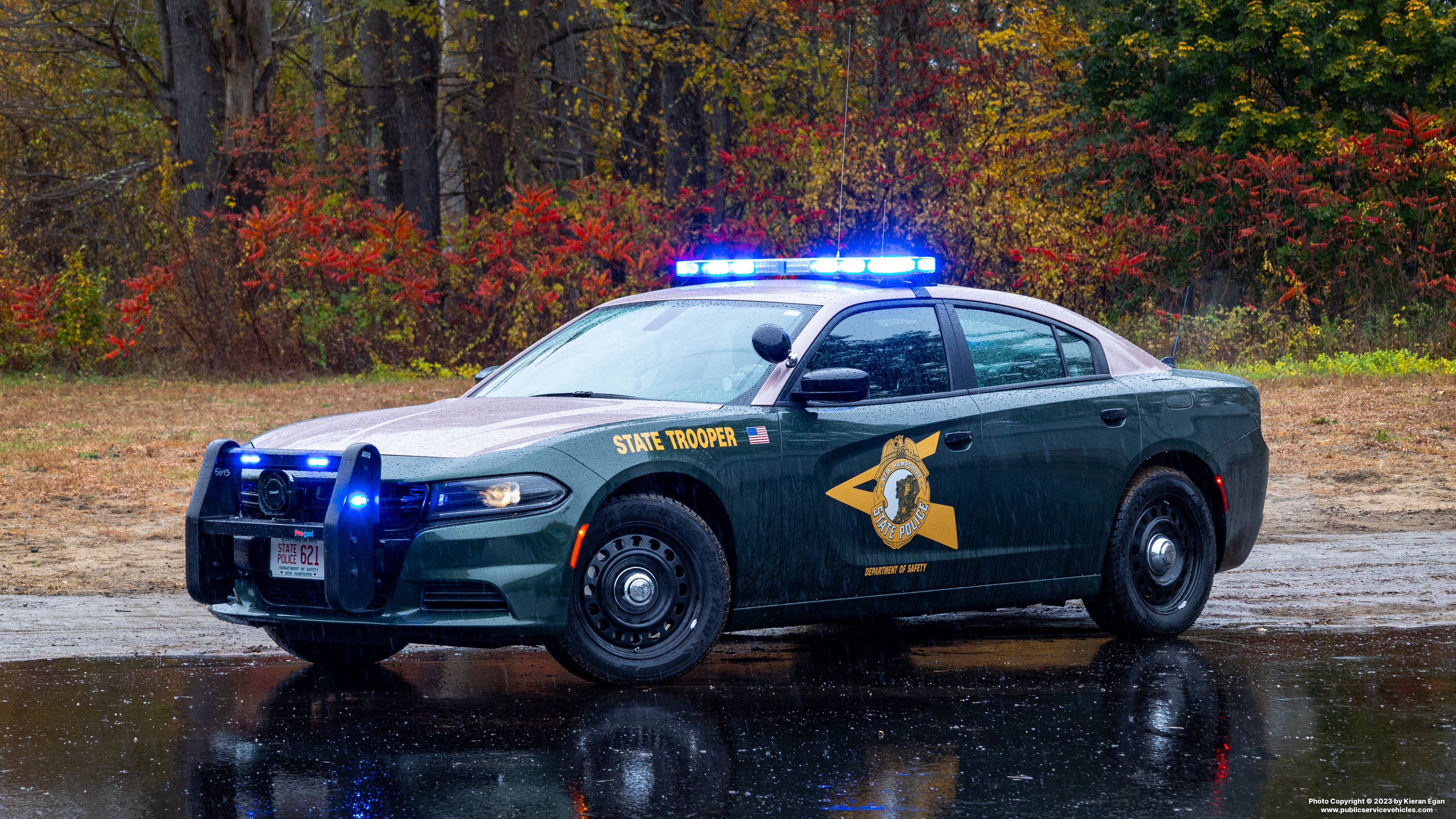 A photo  of New Hampshire State Police
            Cruiser 621, a 2022 Dodge Charger             taken by Kieran Egan