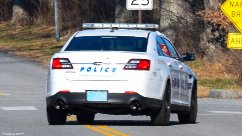 A photo  of University of Rhode Island Police
            Car 5, a 2013-2019 Ford Police Interceptor Sedan             taken by Kieran Egan