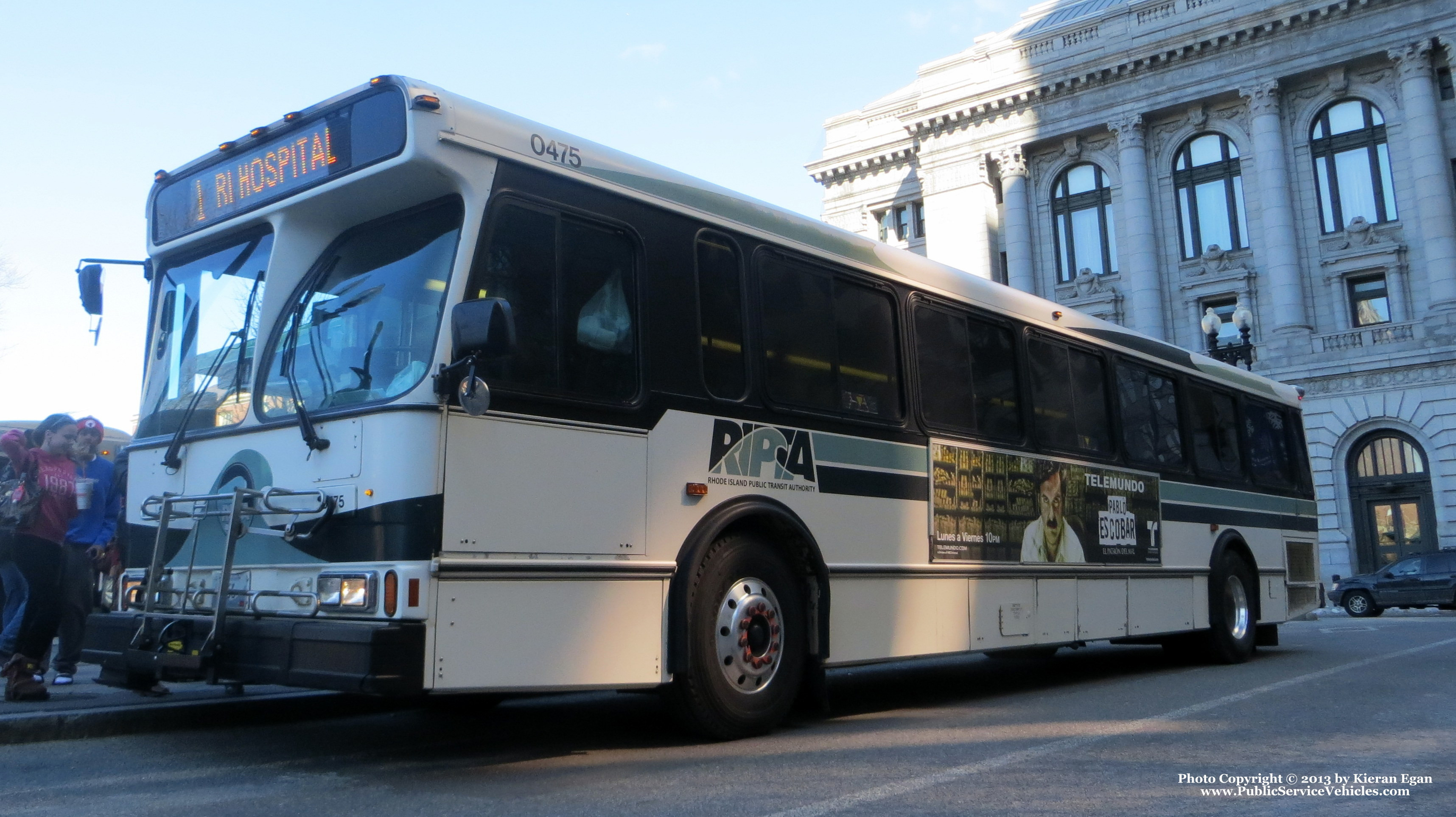 A photo  of Rhode Island Public Transit Authority
            Bus 0475, a 2004 Orion V 05.501             taken by Kieran Egan