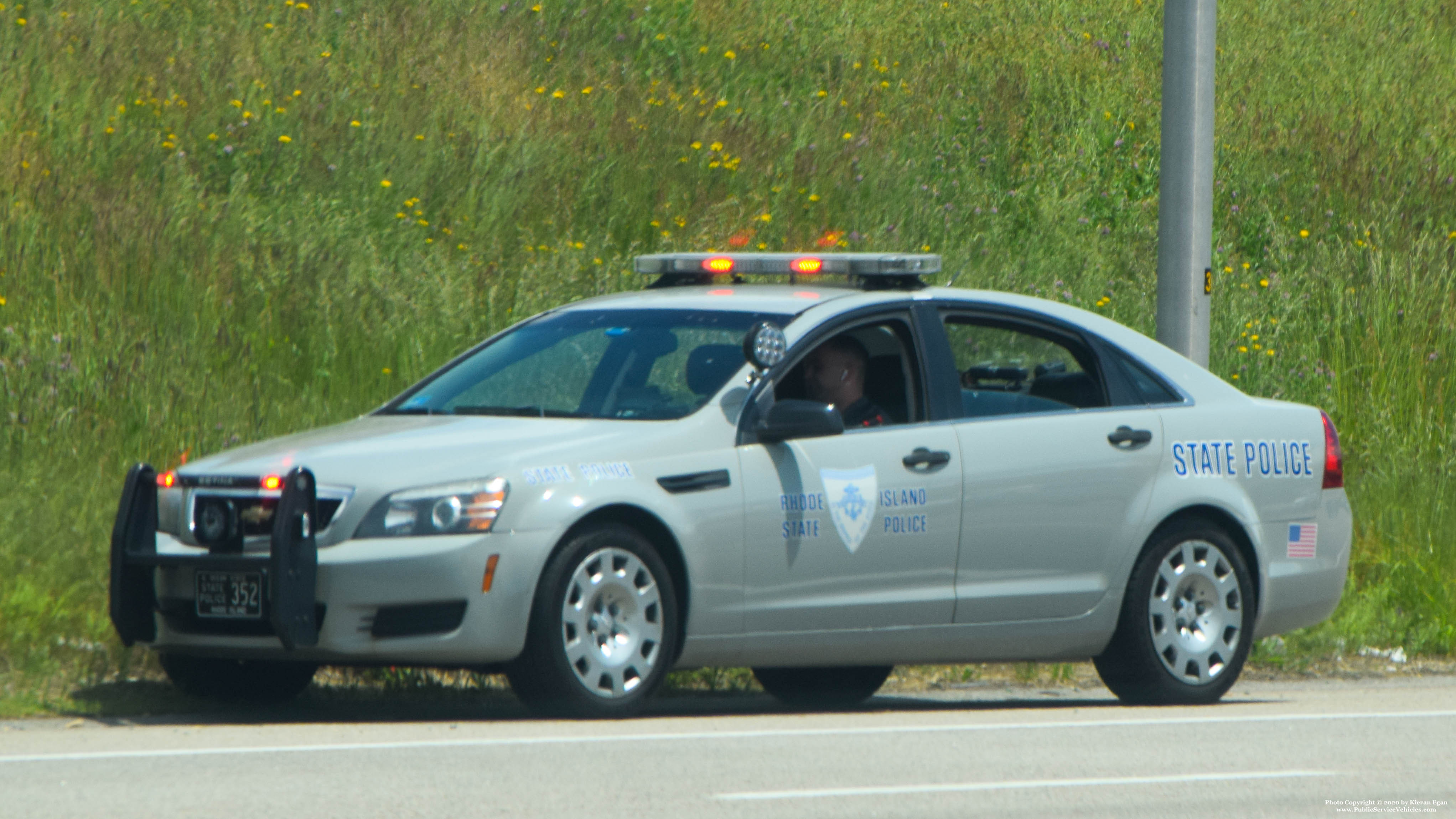 A photo  of Rhode Island State Police
            Cruiser 352, a 2013 Chevrolet Caprice             taken by Kieran Egan