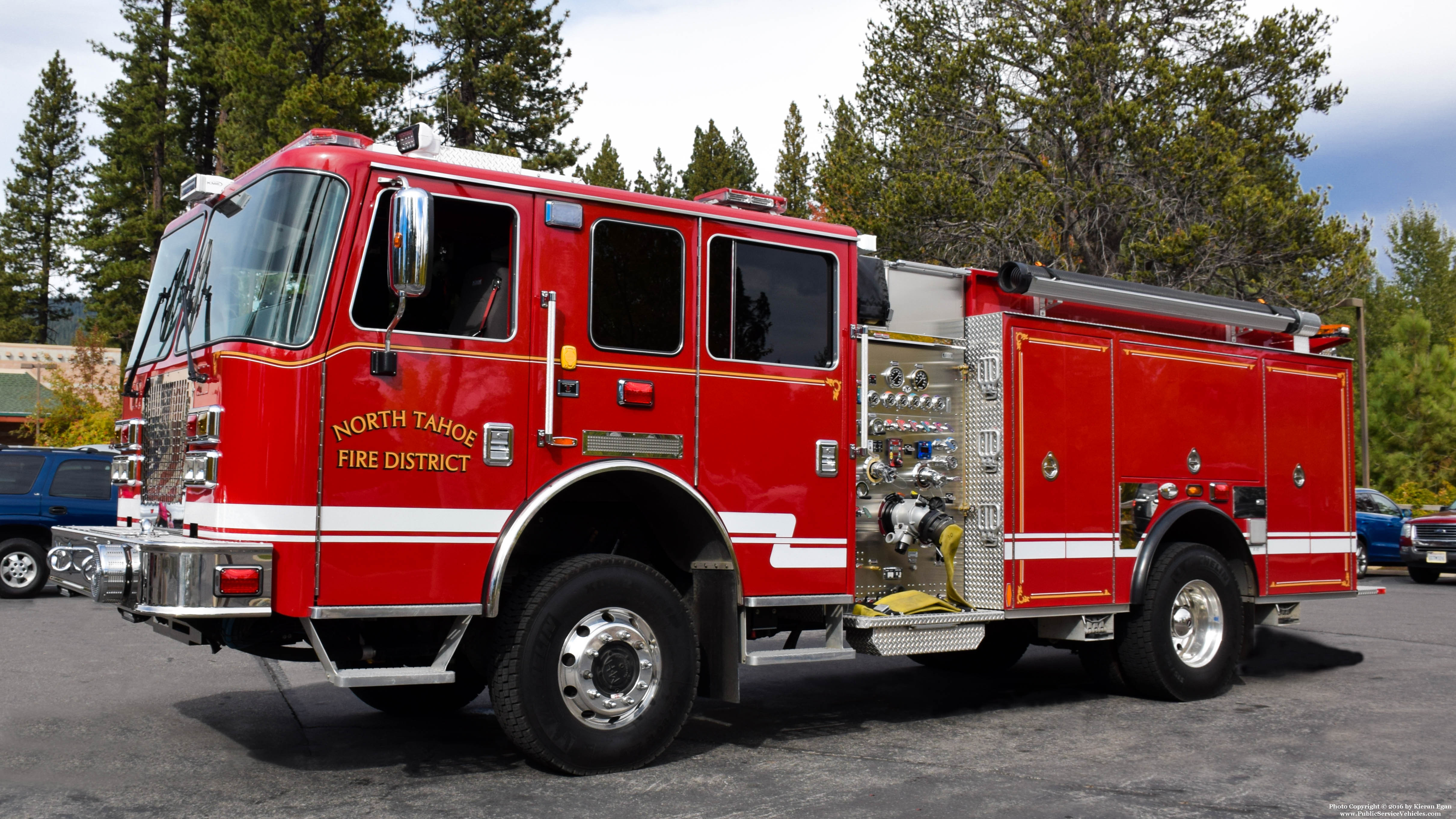 A photo  of North Tahoe Fire District
            Engine 52, a 2016 KME Severe Service             taken by Kieran Egan