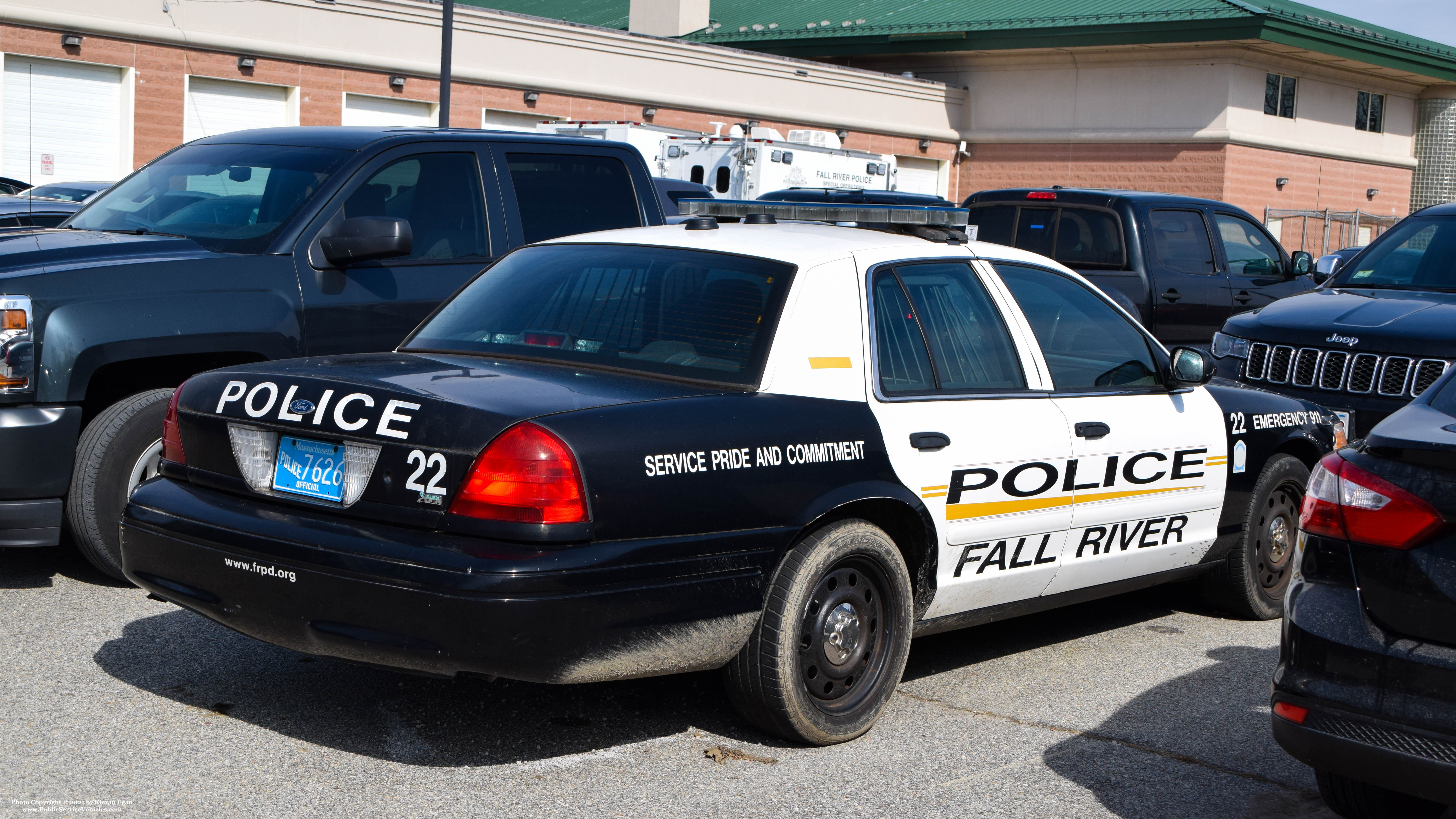 A photo  of Fall River Police
            Car 22, a 2010 Ford Crown Victoria Police Interceptor             taken by Kieran Egan