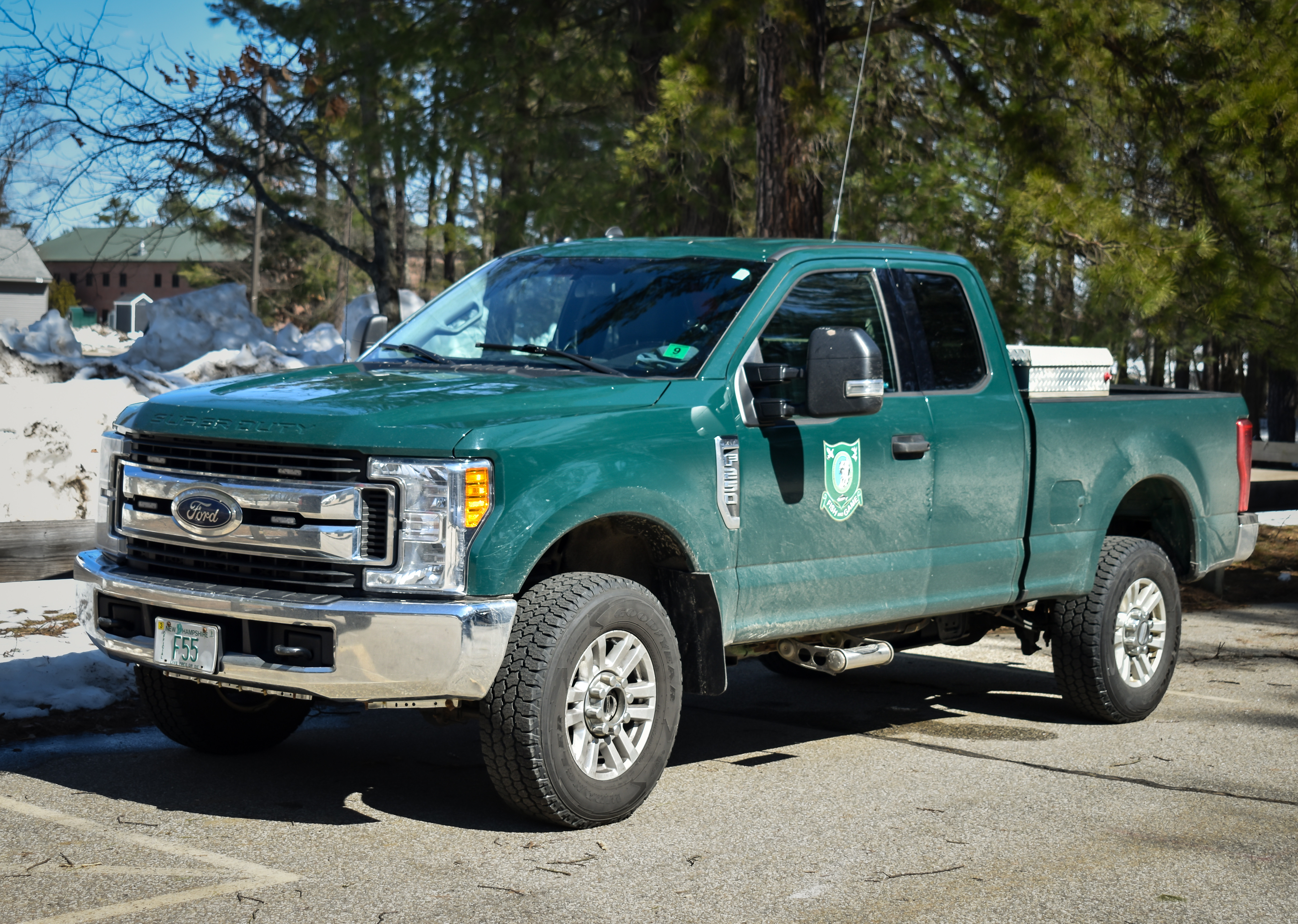 A photo  of New Hampshire Fish and Game
            Cruiser 55, a 2017-2019 Ford F-250 SuperCab             taken by Luke Tougas