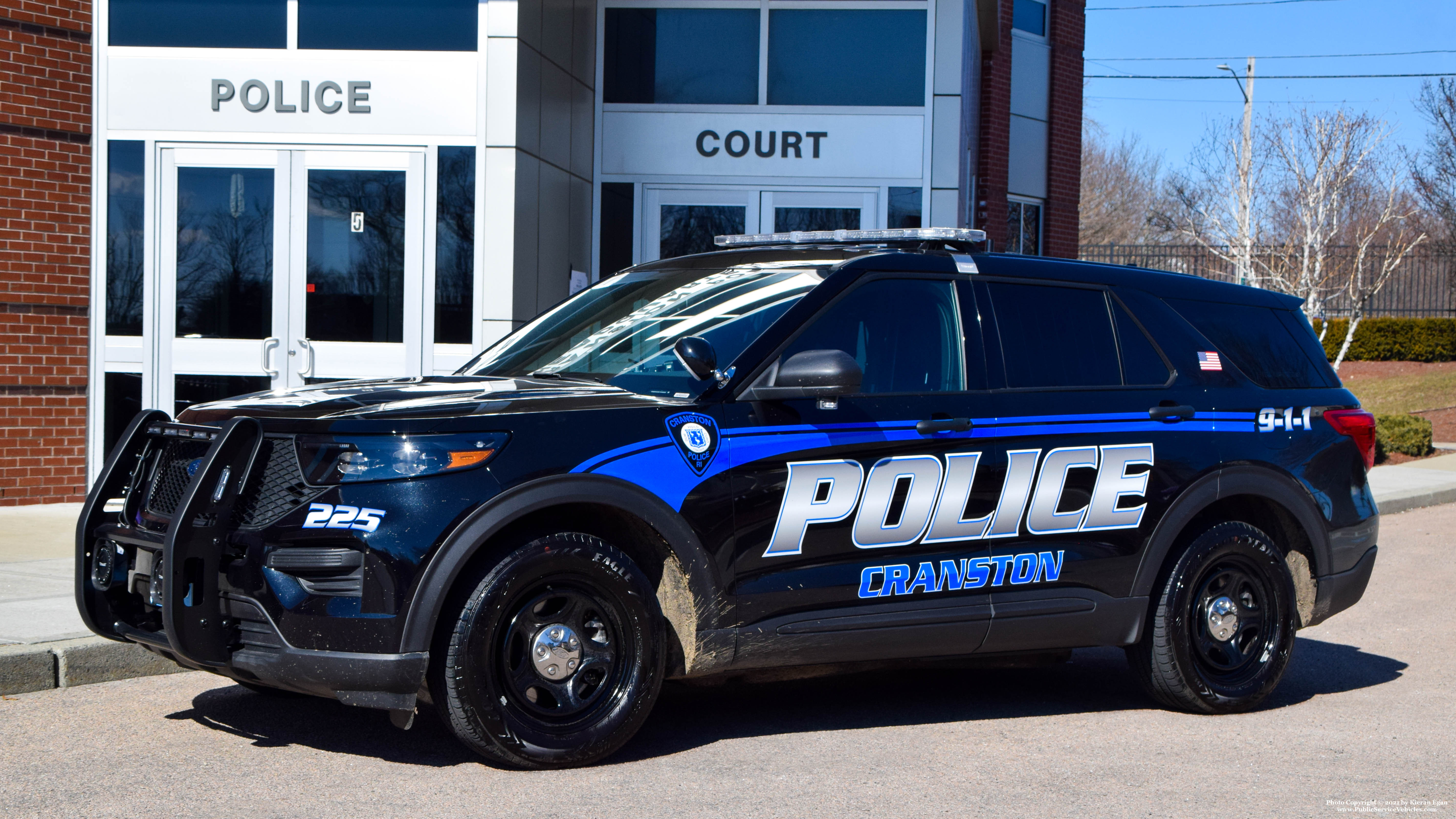 A photo  of Cranston Police
            Cruiser 225, a 2020 Ford Police Interceptor Utility             taken by Kieran Egan