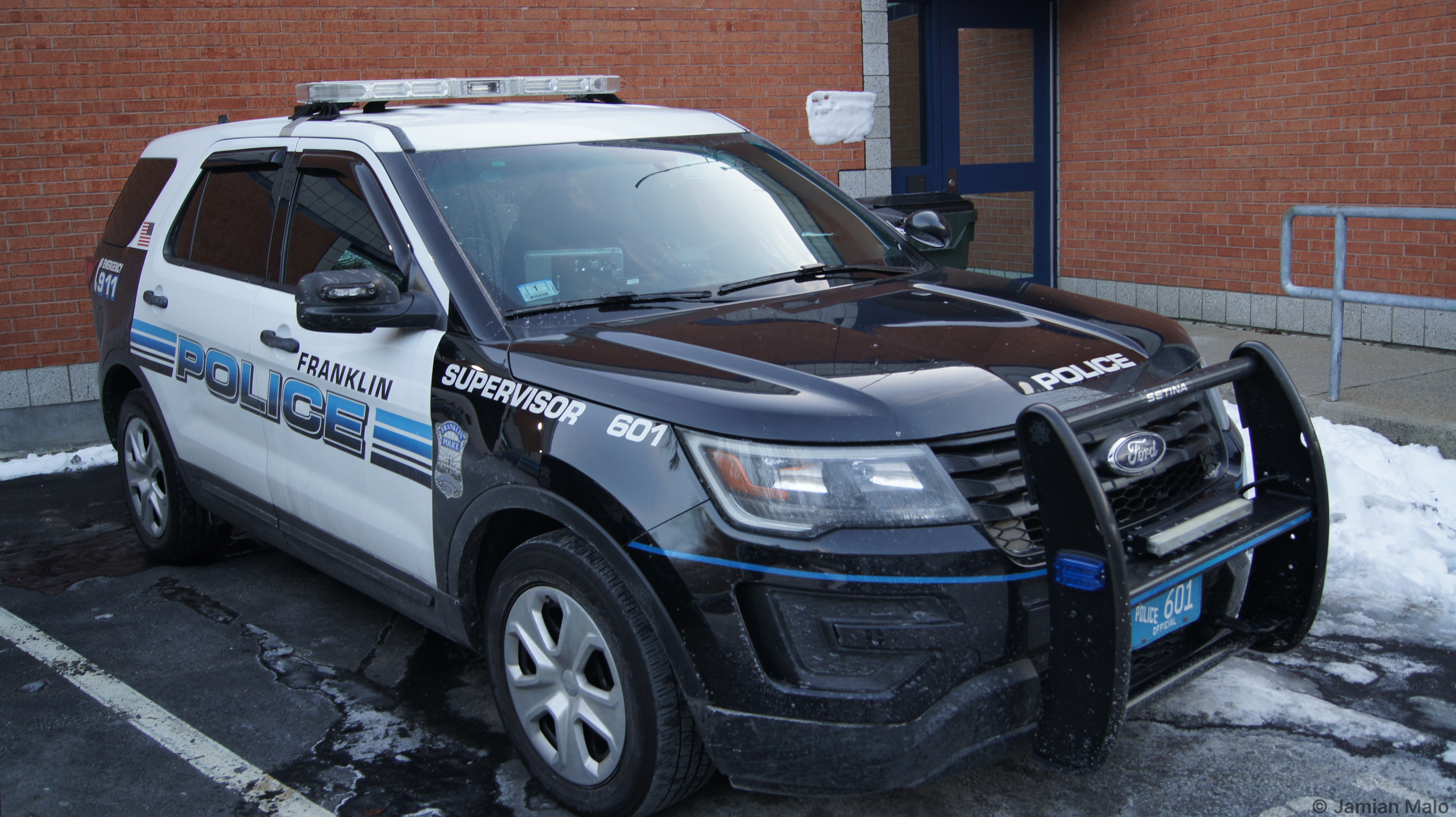 A photo  of Franklin Police
            Cruiser 601, a 2017 Ford Police Interceptor Utility             taken by Jamian Malo