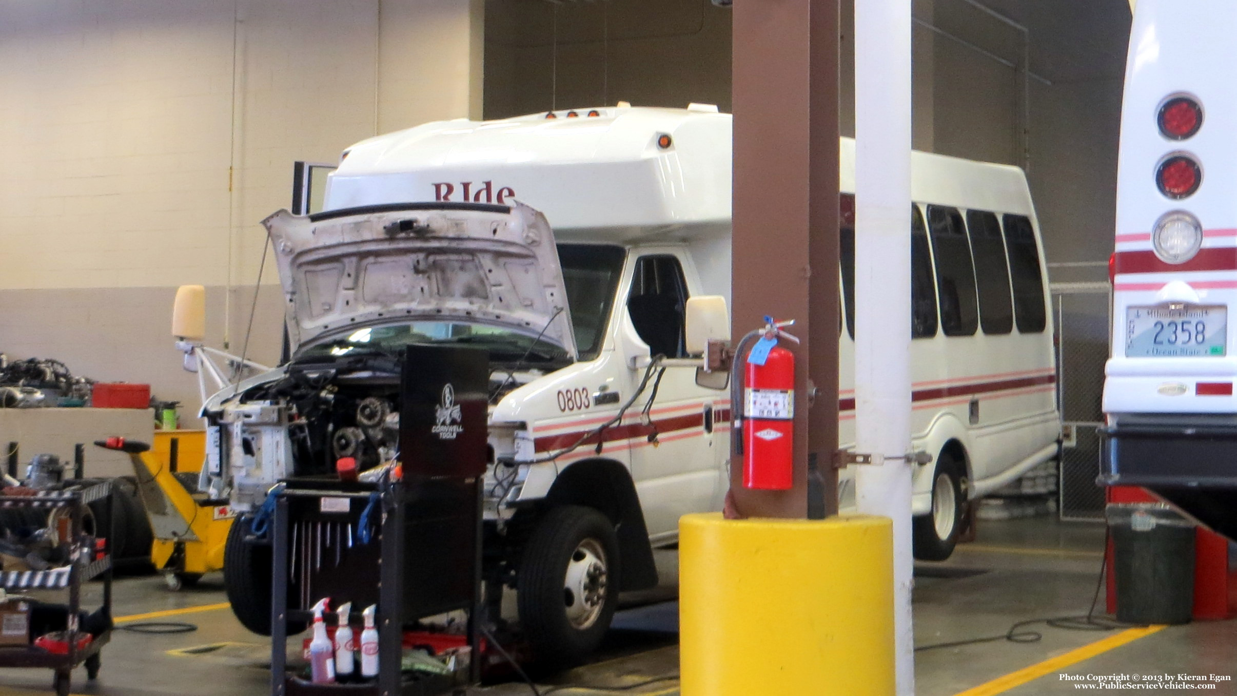 A photo  of Rhode Island Public Transit Authority
            Paratransit Bus 0803, a 2008 Ford E-450 Bus             taken by Kieran Egan