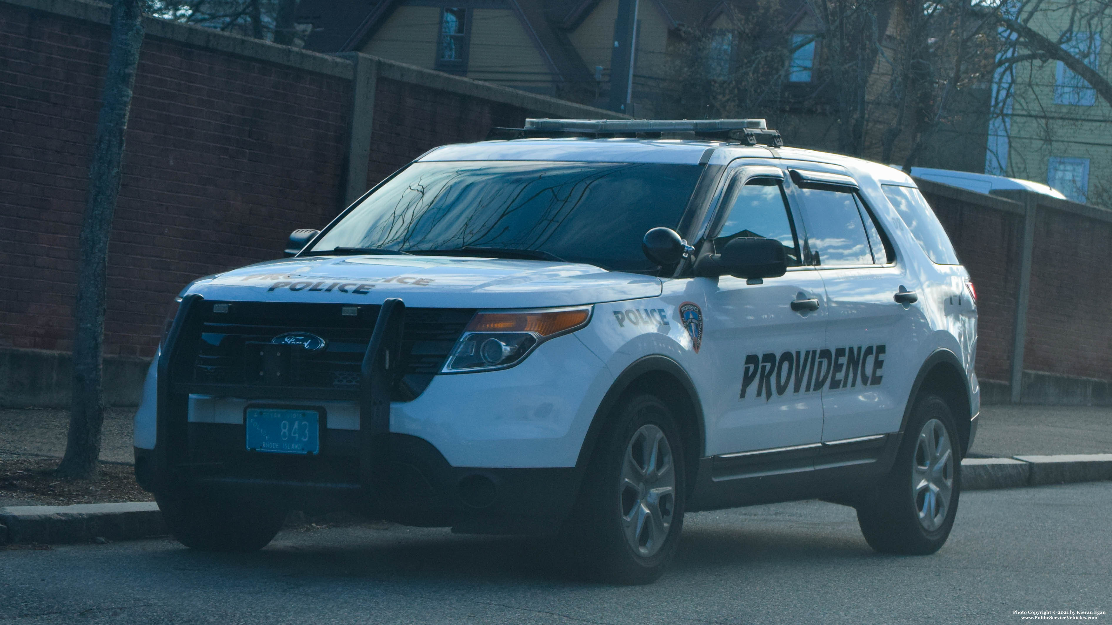A photo  of Providence Police
            Cruiser 843, a 2015 Ford Police Interceptor Utility             taken by Kieran Egan