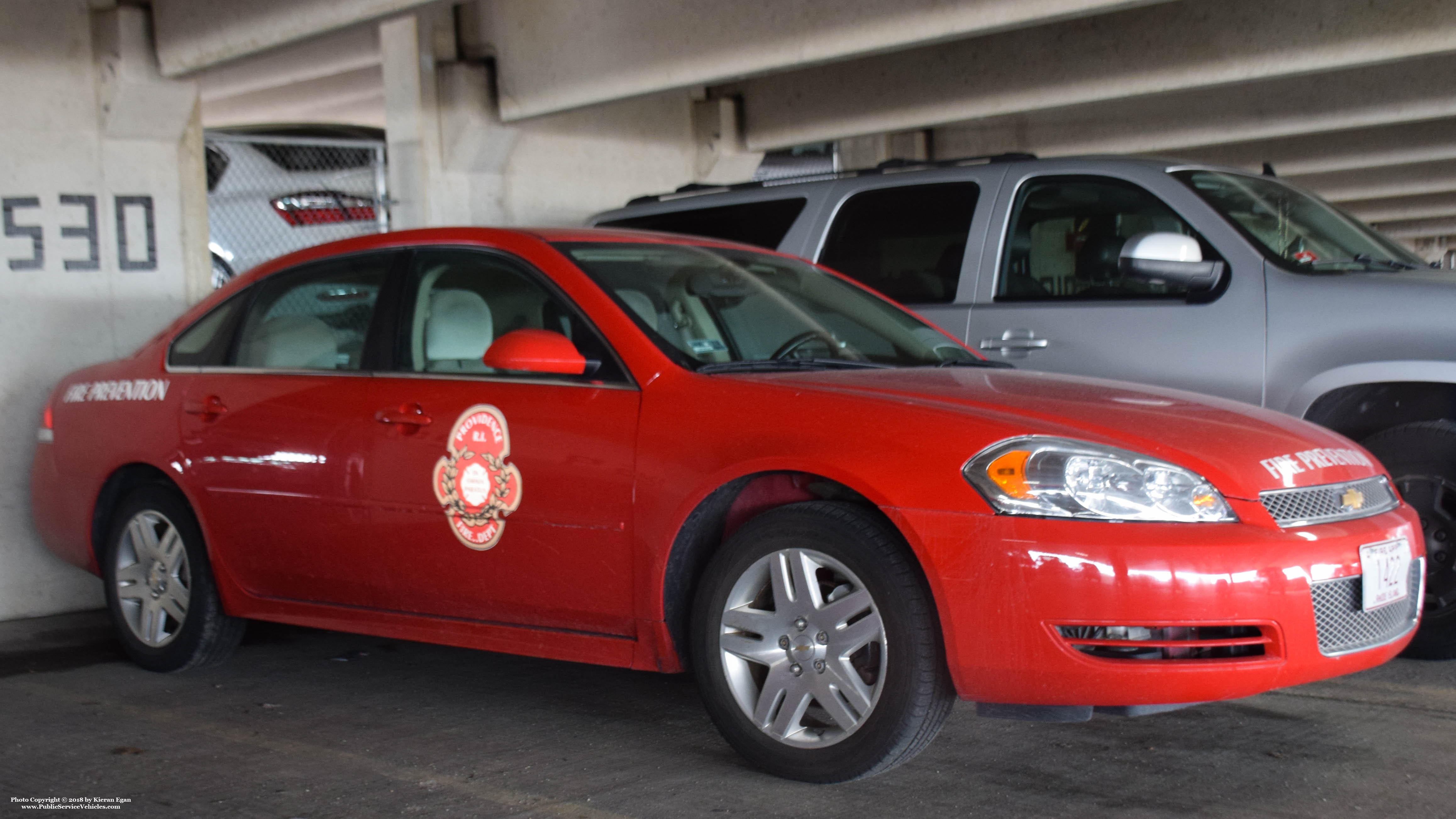 A photo  of Providence Fire
            Fire Prevention Vehicle, a 2006-2013 Chevrolet Impala             taken by Kieran Egan