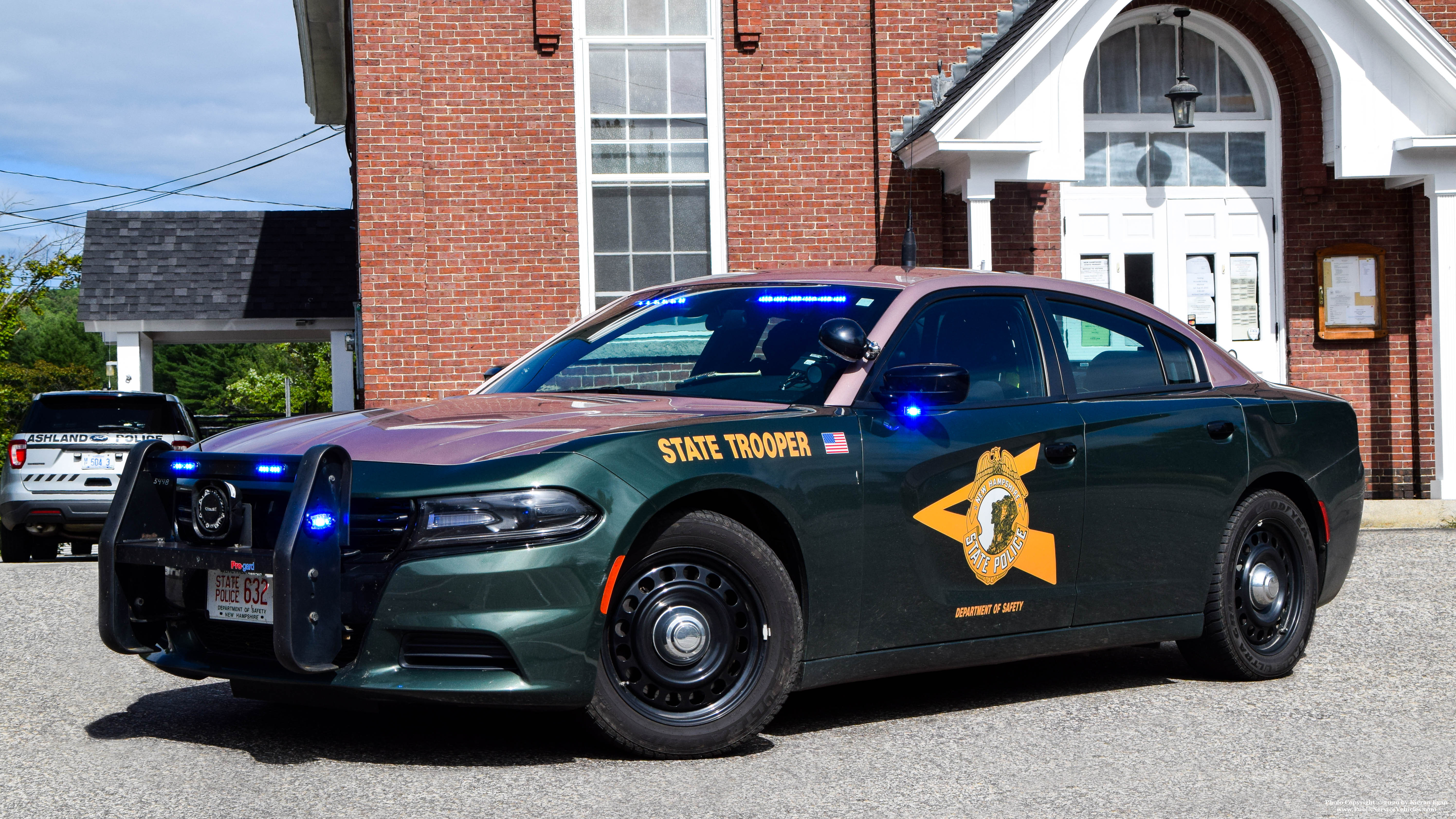 A photo  of New Hampshire State Police
            Cruiser 632, a 2019 Dodge Charger             taken by Kieran Egan