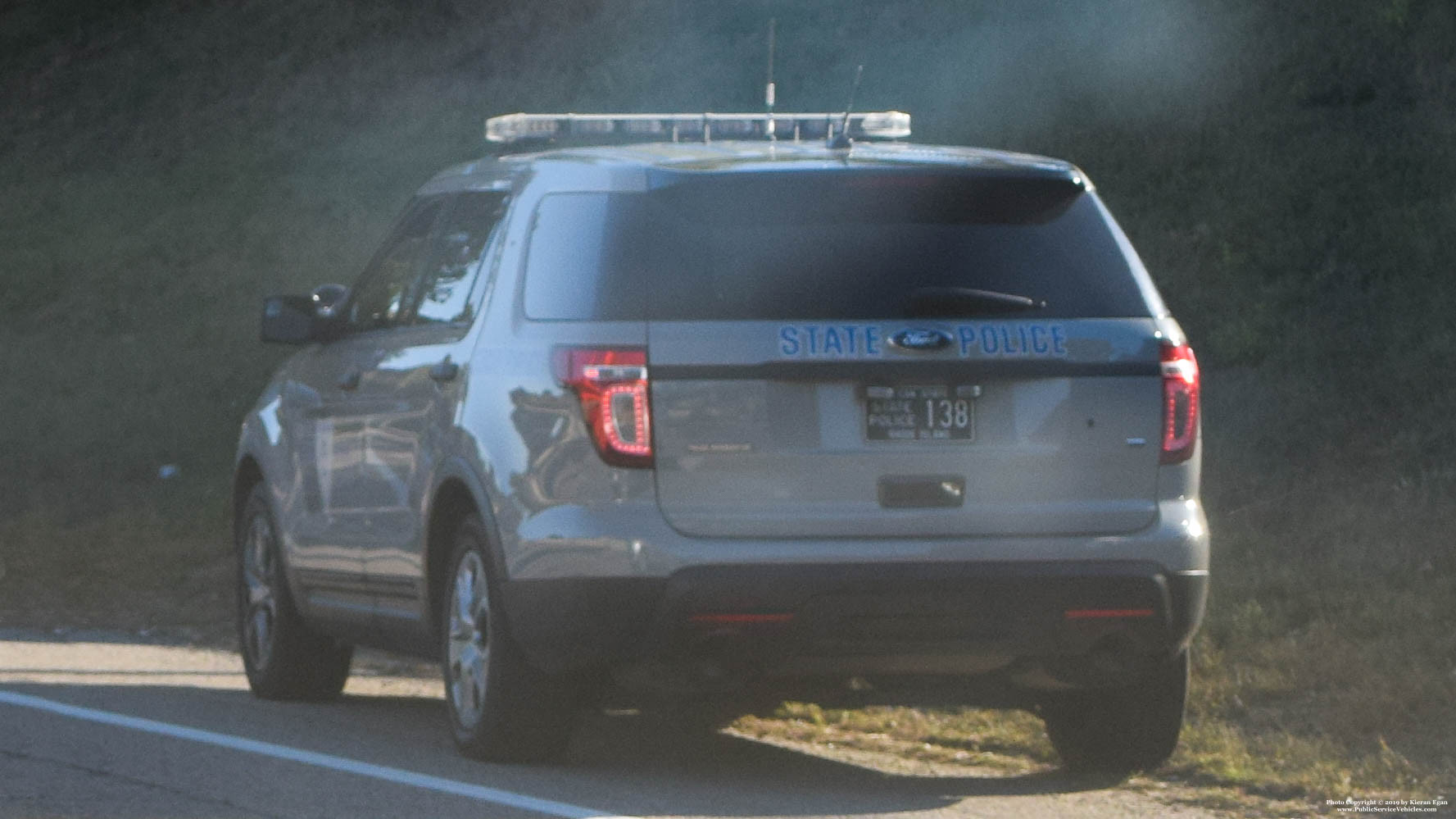 A photo  of Rhode Island State Police
            Cruiser 138, a 2013-2015 Ford Police Interceptor Utility             taken by Kieran Egan